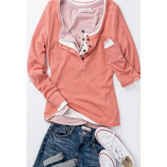 Long sleeve Waffle Knit Thermal