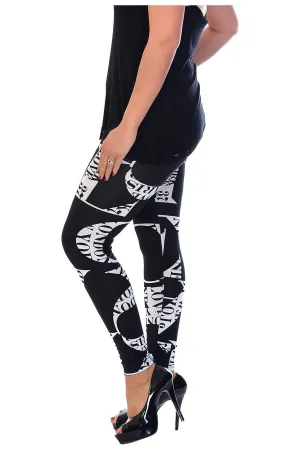 Love City Print Skinny Stretchy Leggings