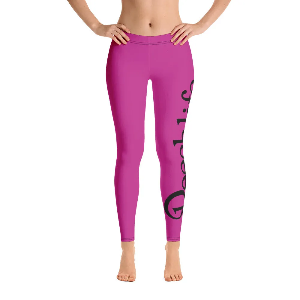 Magenta Beechlife Leggings Left Leg
