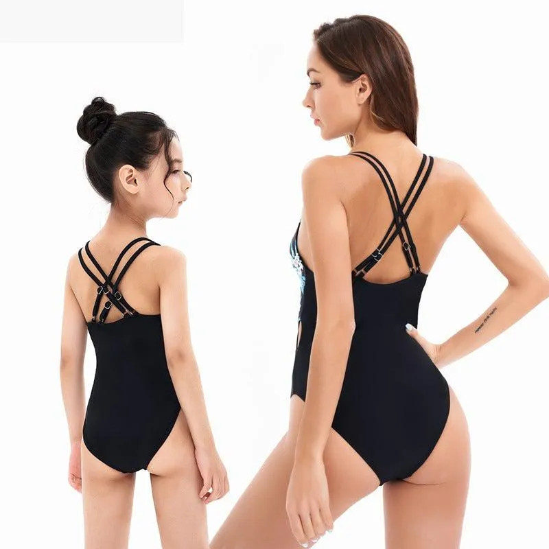 Matching Mommy And Me Hollow Out Bikini