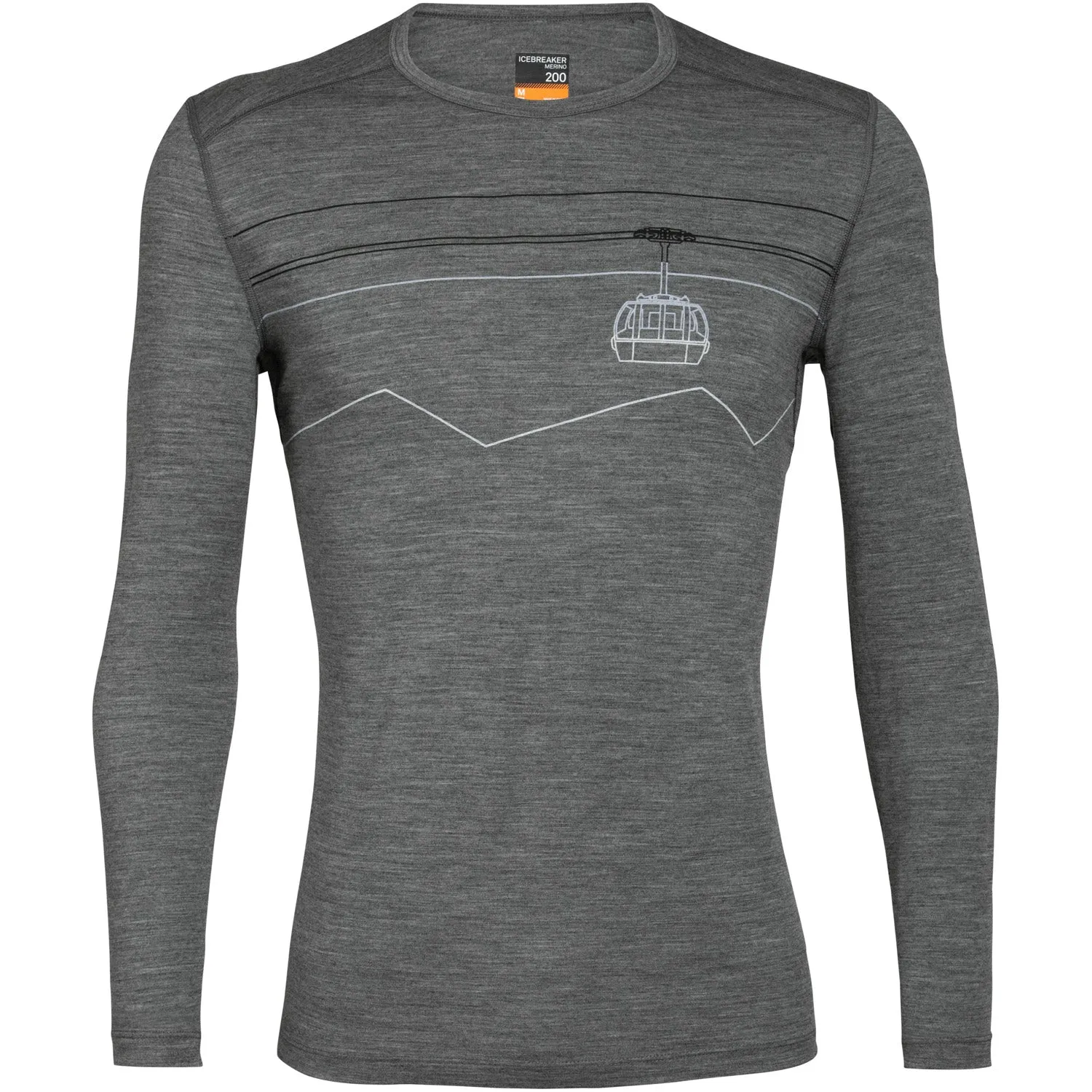 Mens 200 Oasis Peak to Peak Lift Long Sleeve Crewe Thermal Top