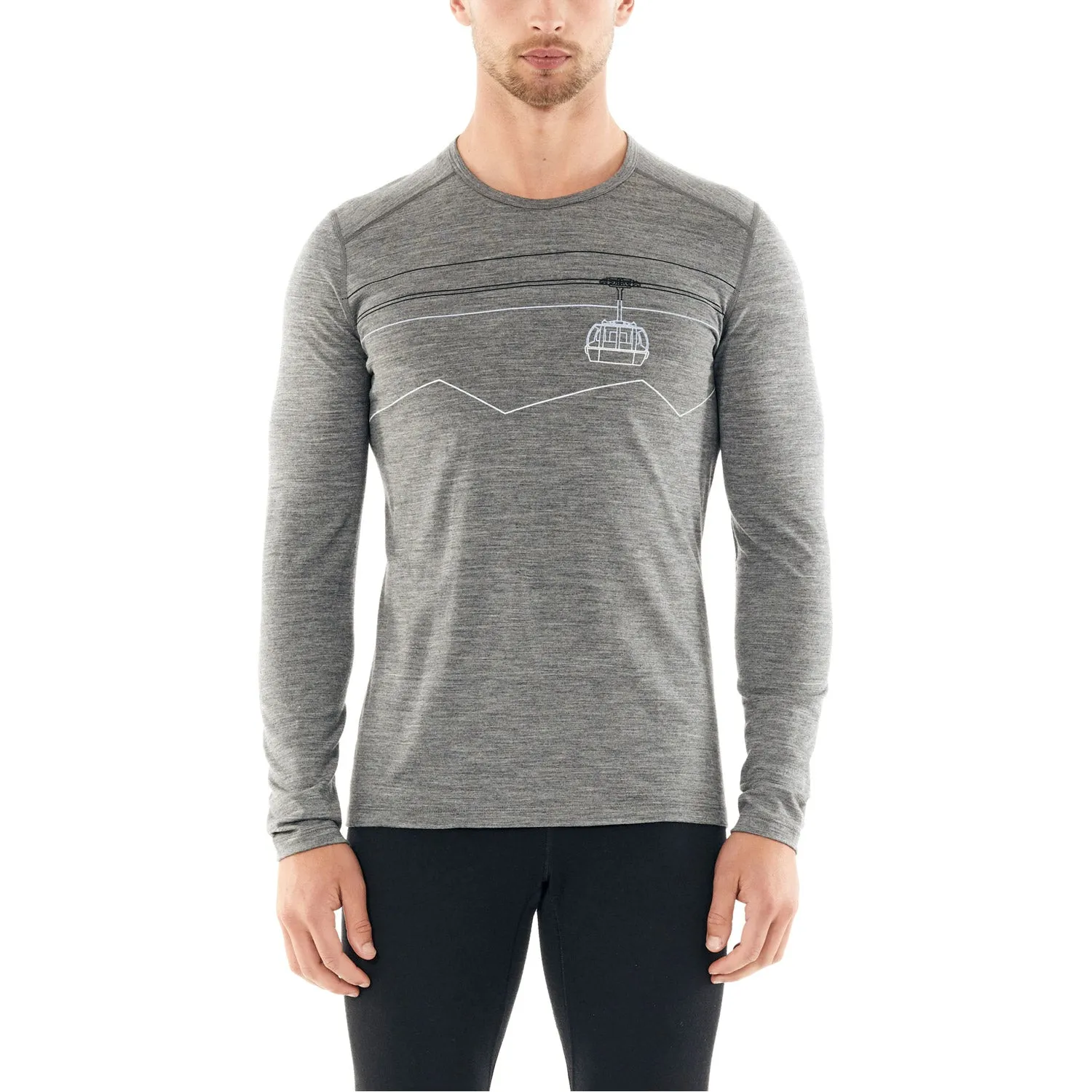 Mens 200 Oasis Peak to Peak Lift Long Sleeve Crewe Thermal Top