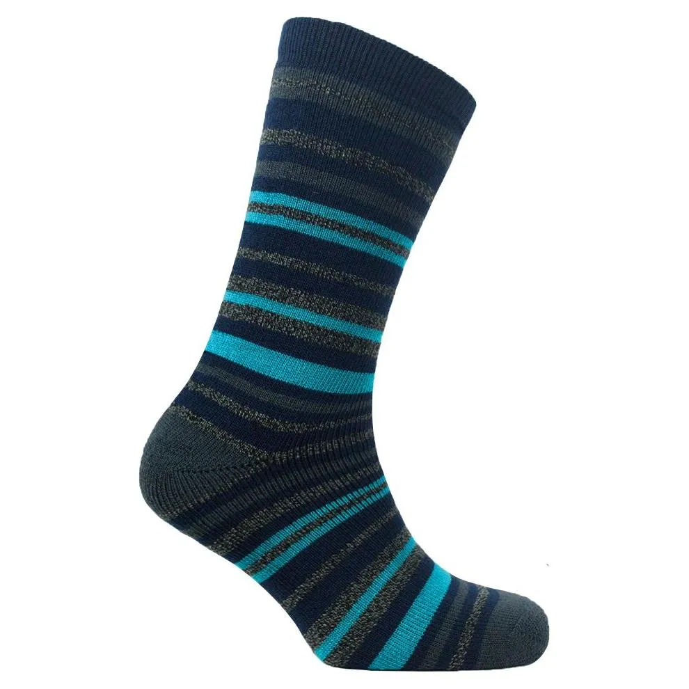 Mens lightweight thermal insulated striped socks (assorted colours) 2741