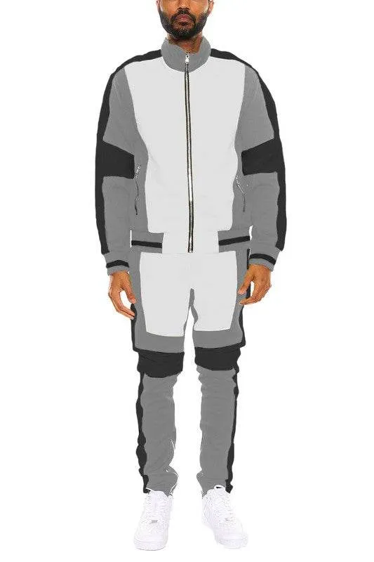 Men's Moto Color Block Track Suits