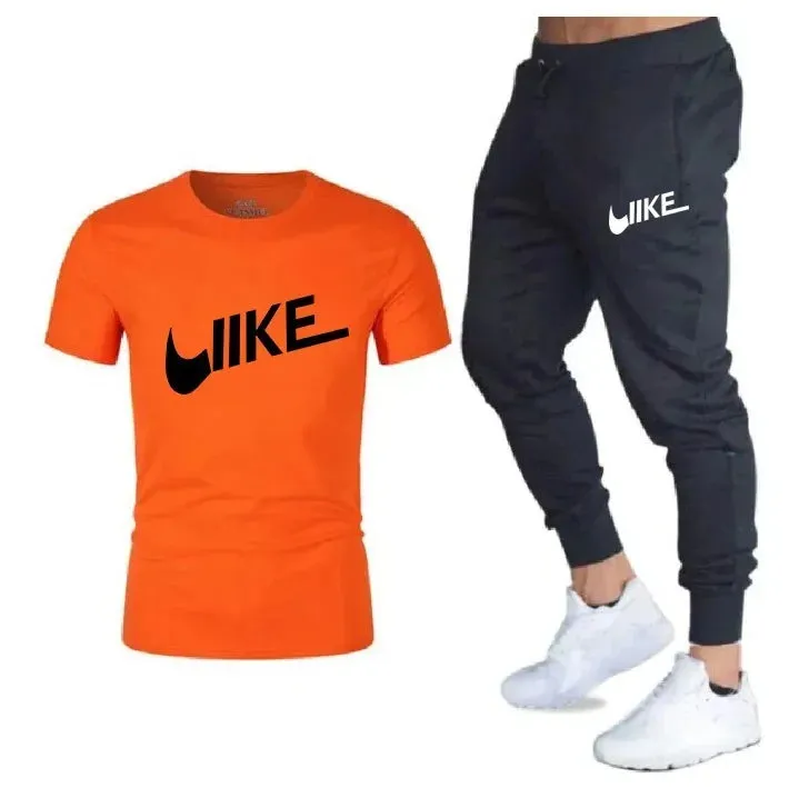 Men's Short Sleeve Round Neck T-Shirt Set