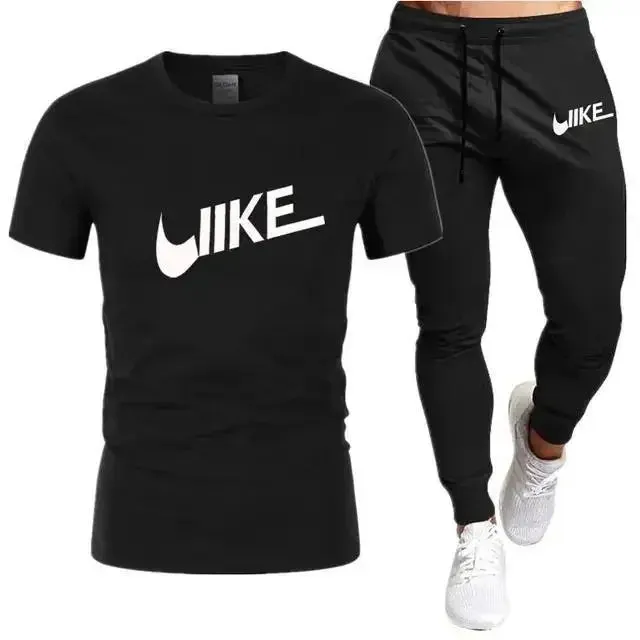 Men's Short Sleeve Round Neck T-Shirt Set