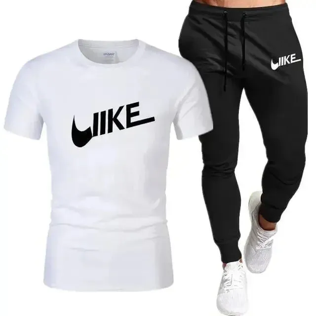 Men's Short Sleeve Round Neck T-Shirt Set
