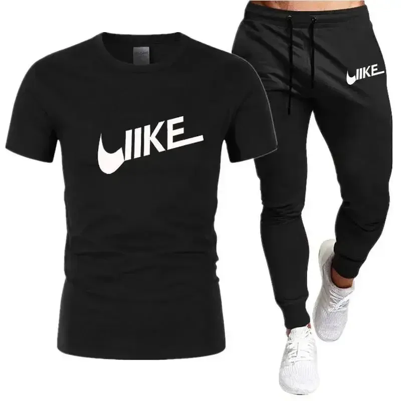 Men's Short Sleeve Round Neck T-Shirt Set