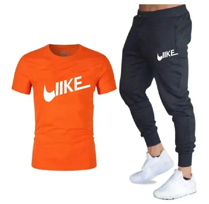 Men's Short Sleeve Round Neck T-Shirt Set