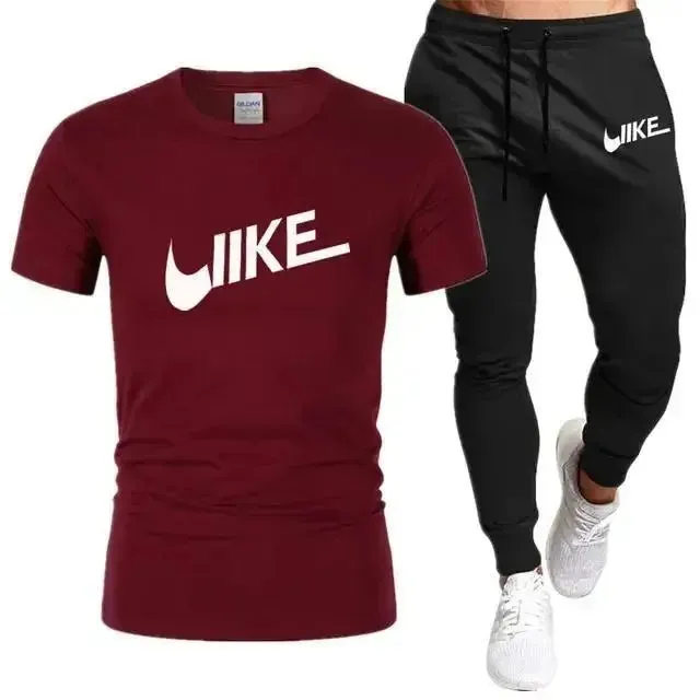 Men's Short Sleeve Round Neck T-Shirt Set