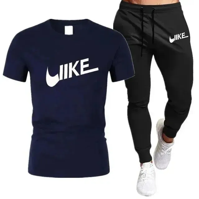Men's Short Sleeve Round Neck T-Shirt Set