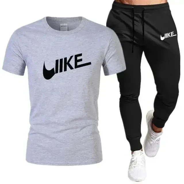 Men's Short Sleeve Round Neck T-Shirt Set