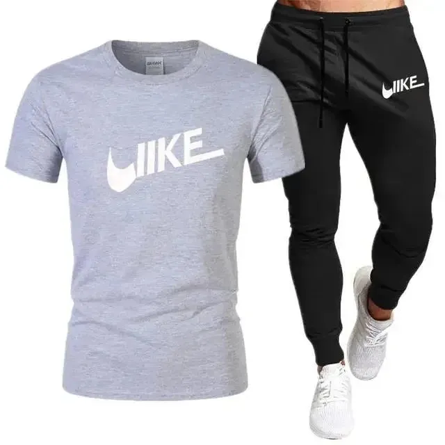 Men's Short Sleeve Round Neck T-Shirt Set
