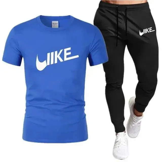 Men's Short Sleeve Round Neck T-Shirt Set