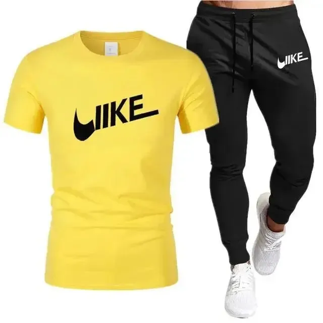 Men's Short Sleeve Round Neck T-Shirt Set