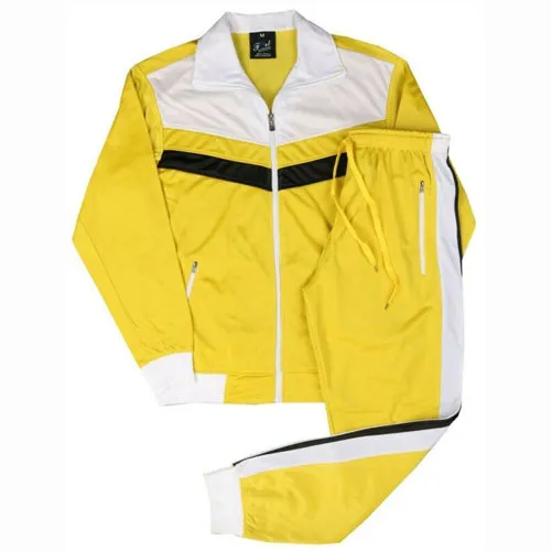 MEN'S SPORTSWEAR COLORFUL 3 TONE JOGGER TRACKSUIT W/DRAWSTRINGS SMALL UPTO 5X