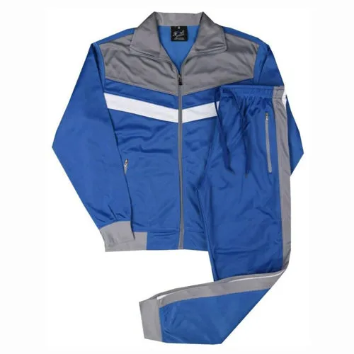 MEN'S SPORTSWEAR COLORFUL 3 TONE JOGGER TRACKSUIT W/DRAWSTRINGS SMALL UPTO 5X