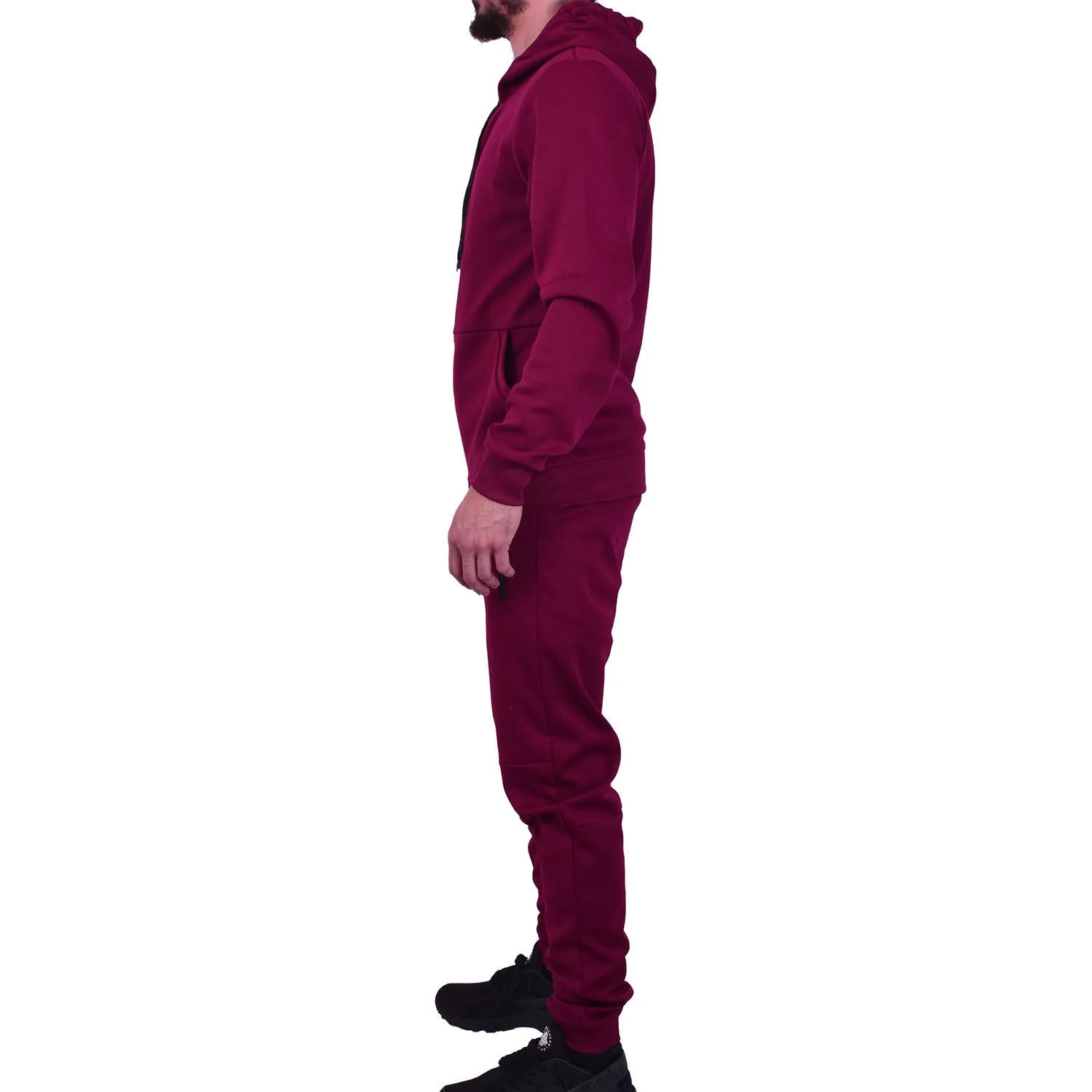 Men's Tech Fleece Tracksuit - Burgundy