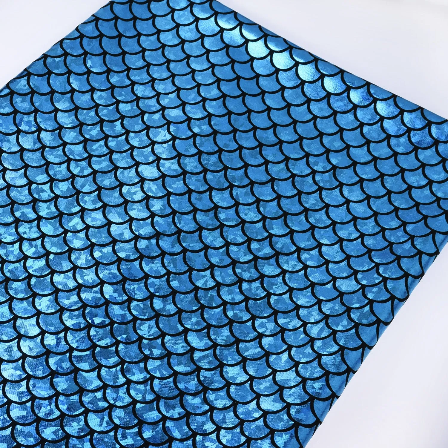 Mermaid Scale Pattern Fabric Fish Scales Spandex Fabric Fish Scale on Spandex Fabric Sold By the Yard 102701
