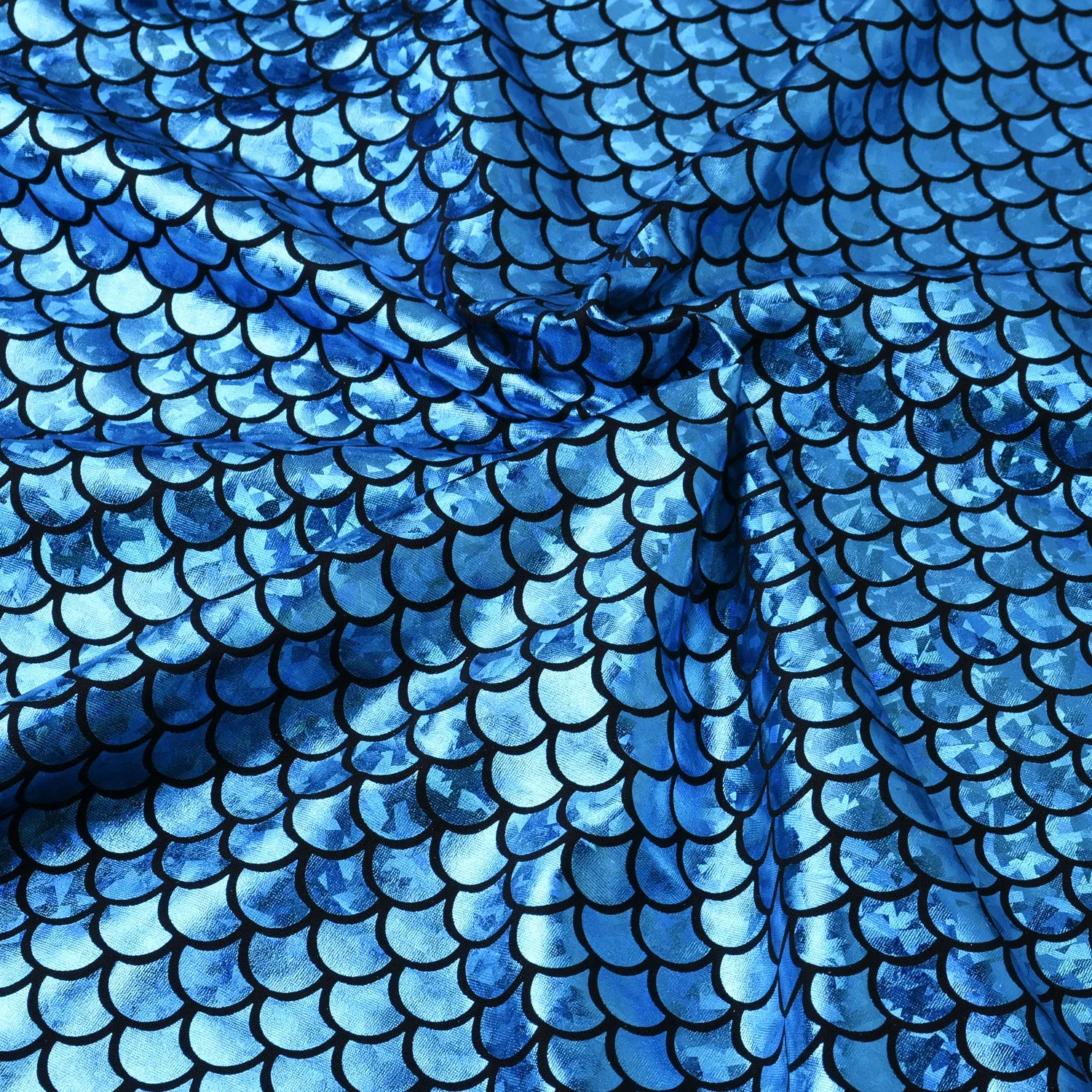 Mermaid Scale Pattern Fabric Fish Scales Spandex Fabric Fish Scale on Spandex Fabric Sold By the Yard 102701