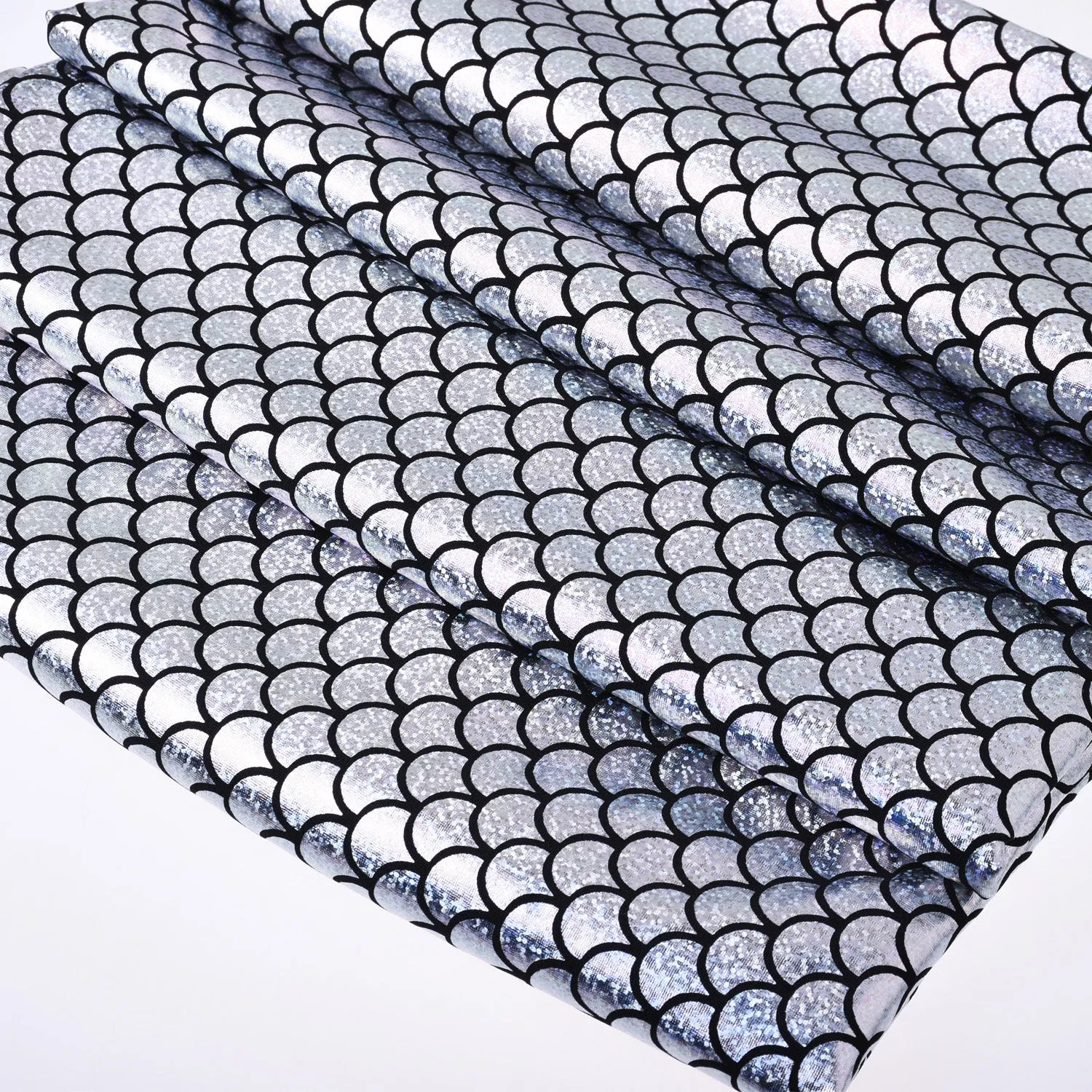 Mermaid Scale Pattern Fabric Fish Scales Spandex Fabric Fish Scale on Spandex Fabric Sold By the Yard 102701