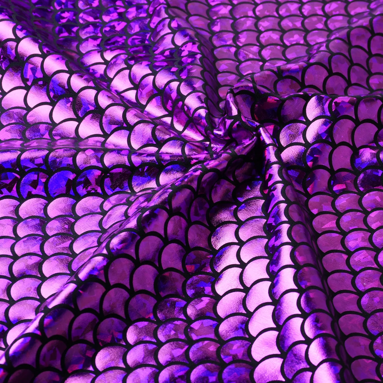 Mermaid Scale Pattern Fabric Fish Scales Spandex Fabric Fish Scale on Spandex Fabric Sold By the Yard 102701