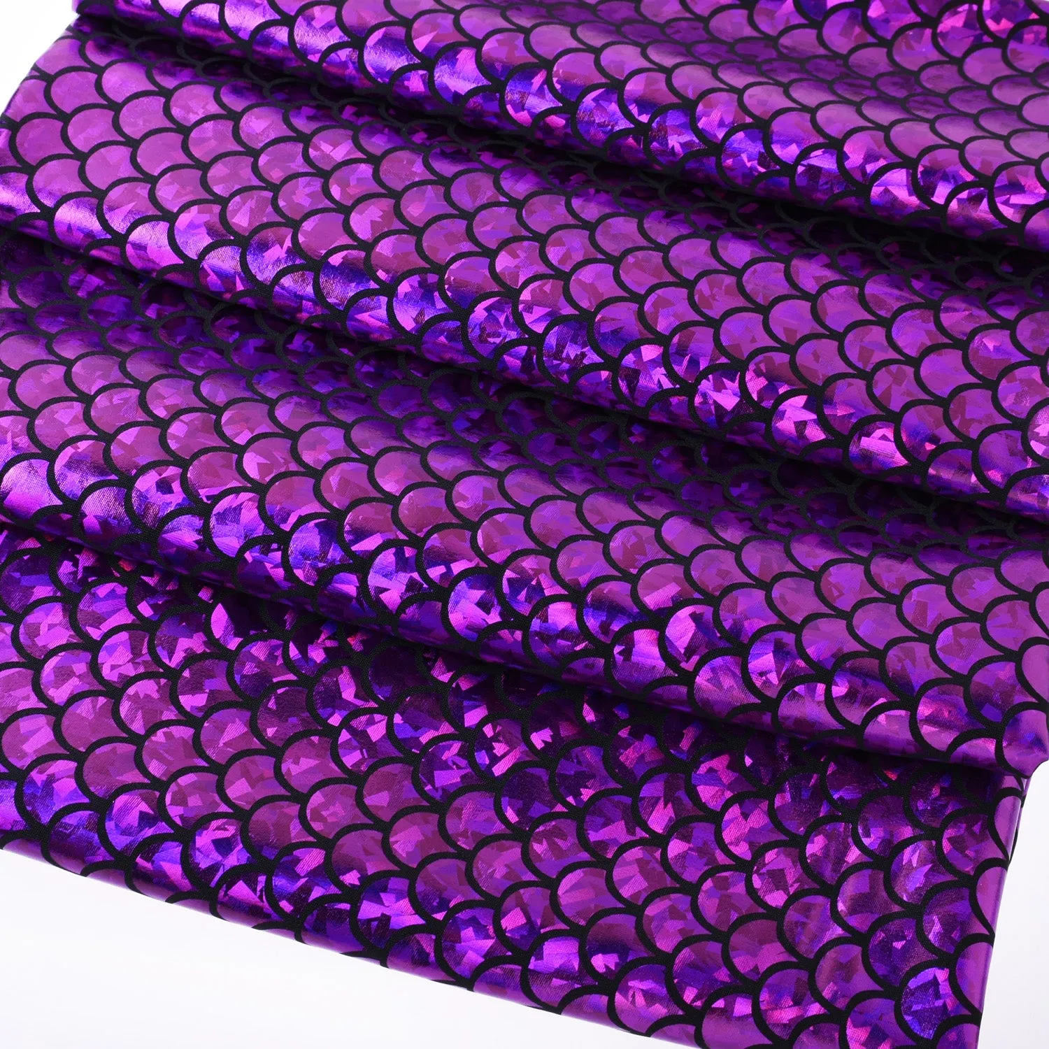Mermaid Scale Pattern Fabric Fish Scales Spandex Fabric Fish Scale on Spandex Fabric Sold By the Yard 102701