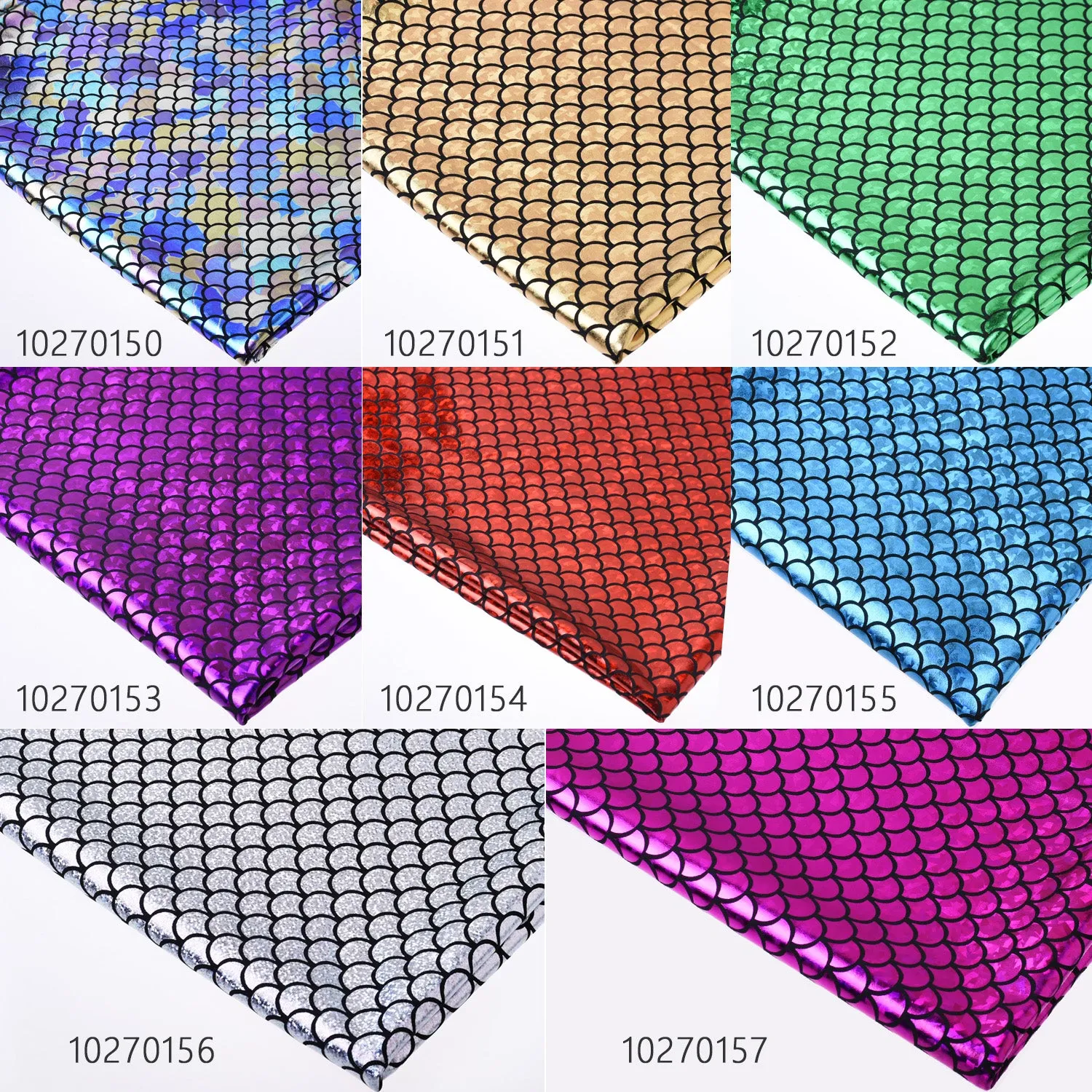 Mermaid Scale Pattern Fabric Fish Scales Spandex Fabric Fish Scale on Spandex Fabric Sold By the Yard 102701