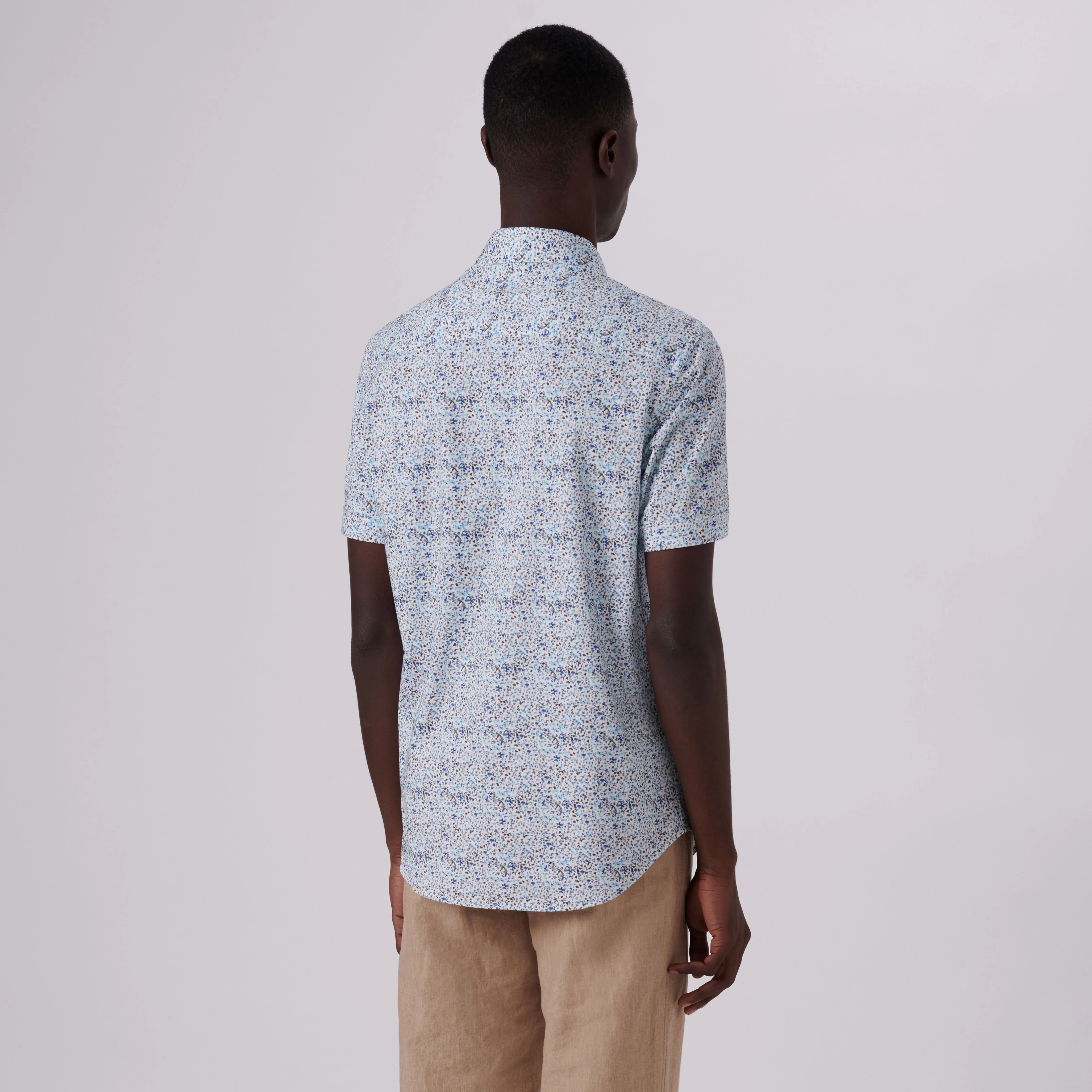 Miles Abstract Print OoohCotton Short Sleeve Shirt