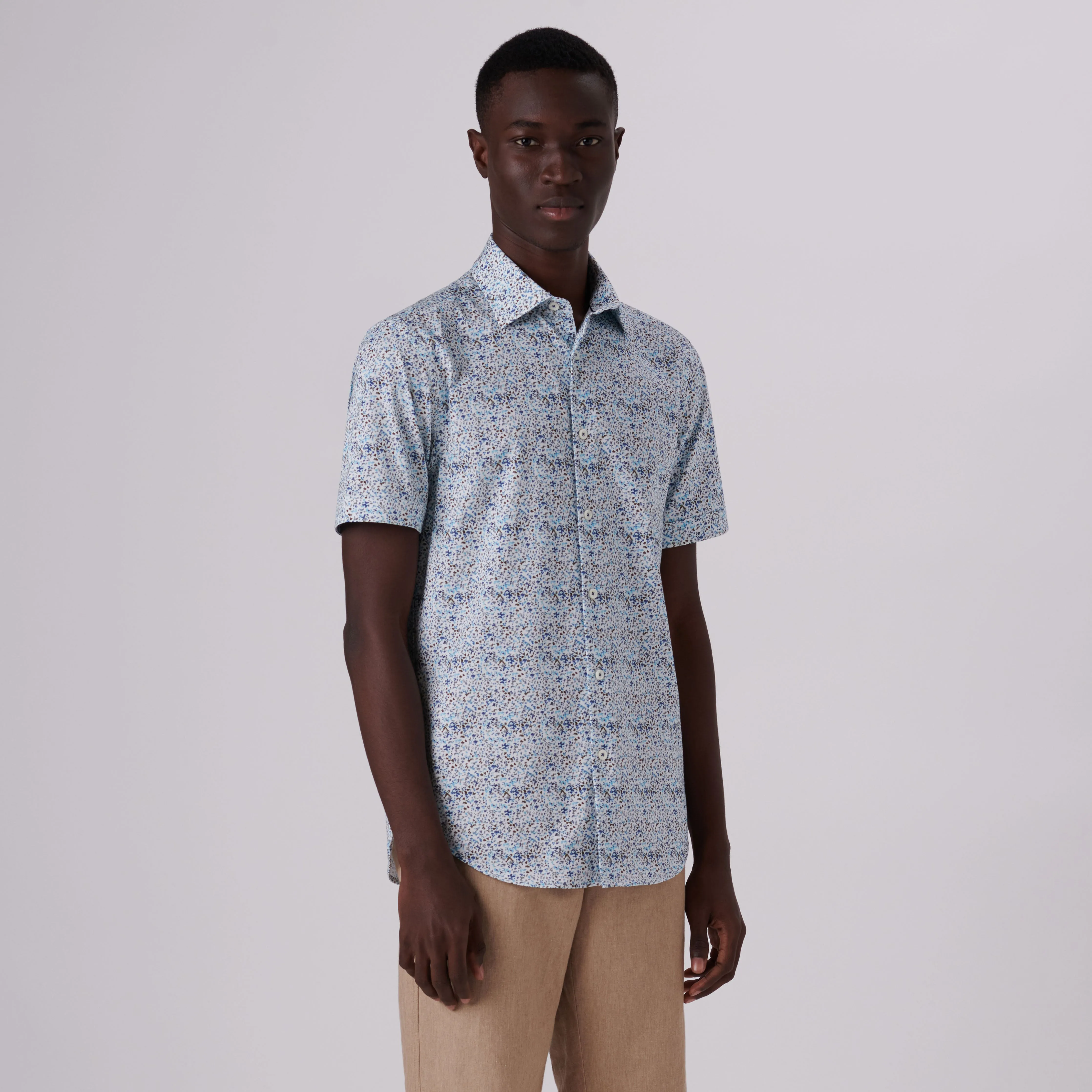 Miles Abstract Print OoohCotton Short Sleeve Shirt