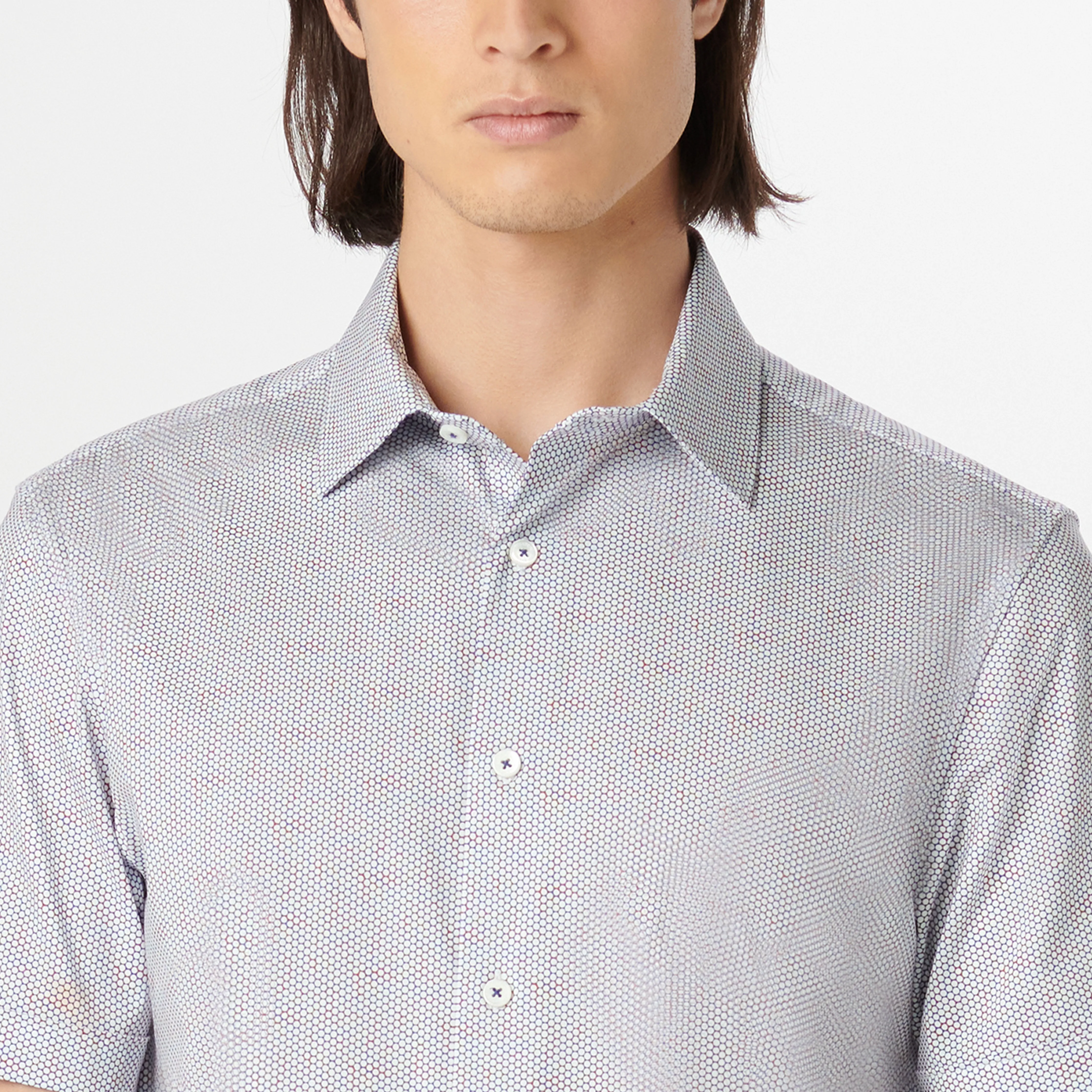 Miles Geometric OoohCotton Short Sleeve Shirt