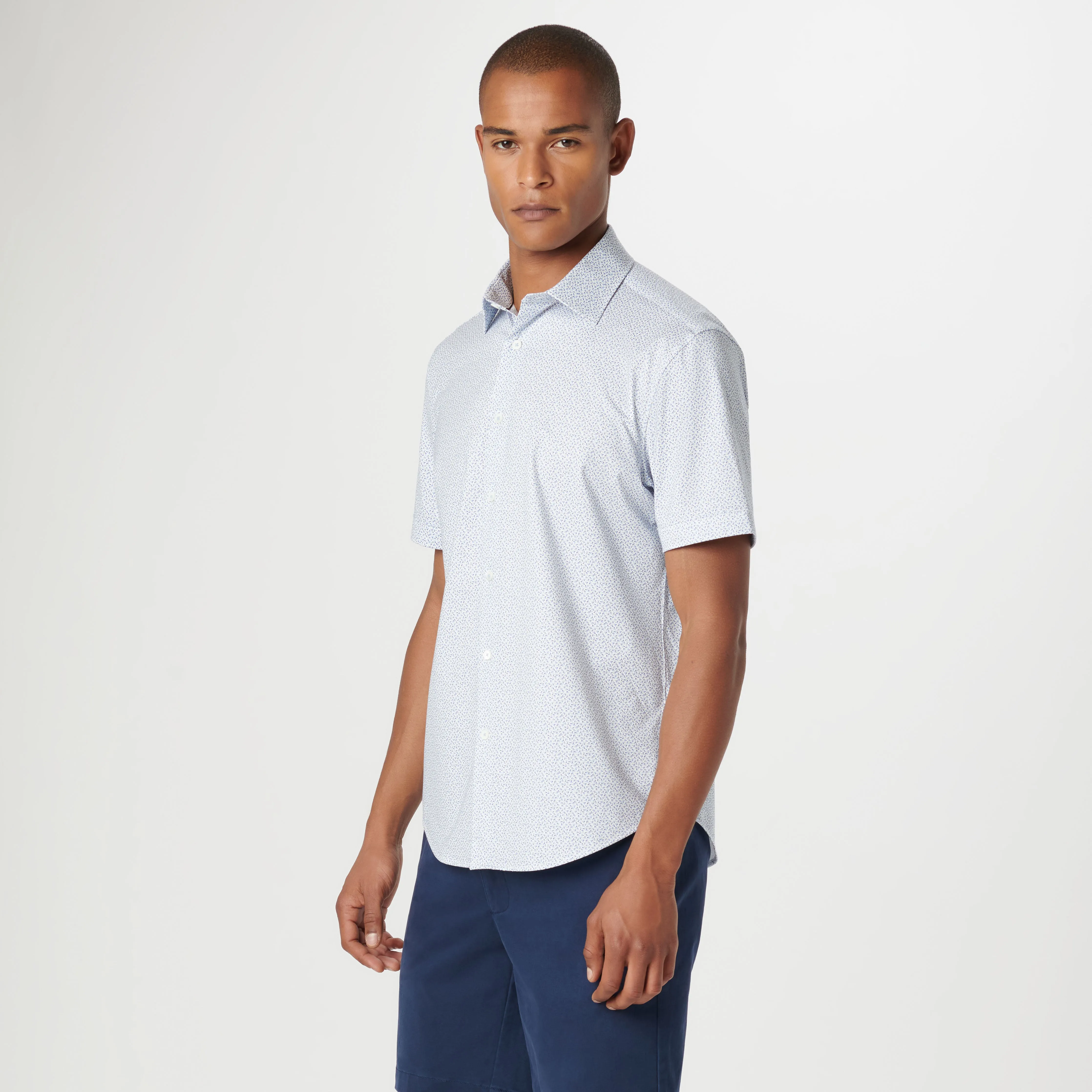 Miles Geometric OoohCotton Short Sleeve Shirt