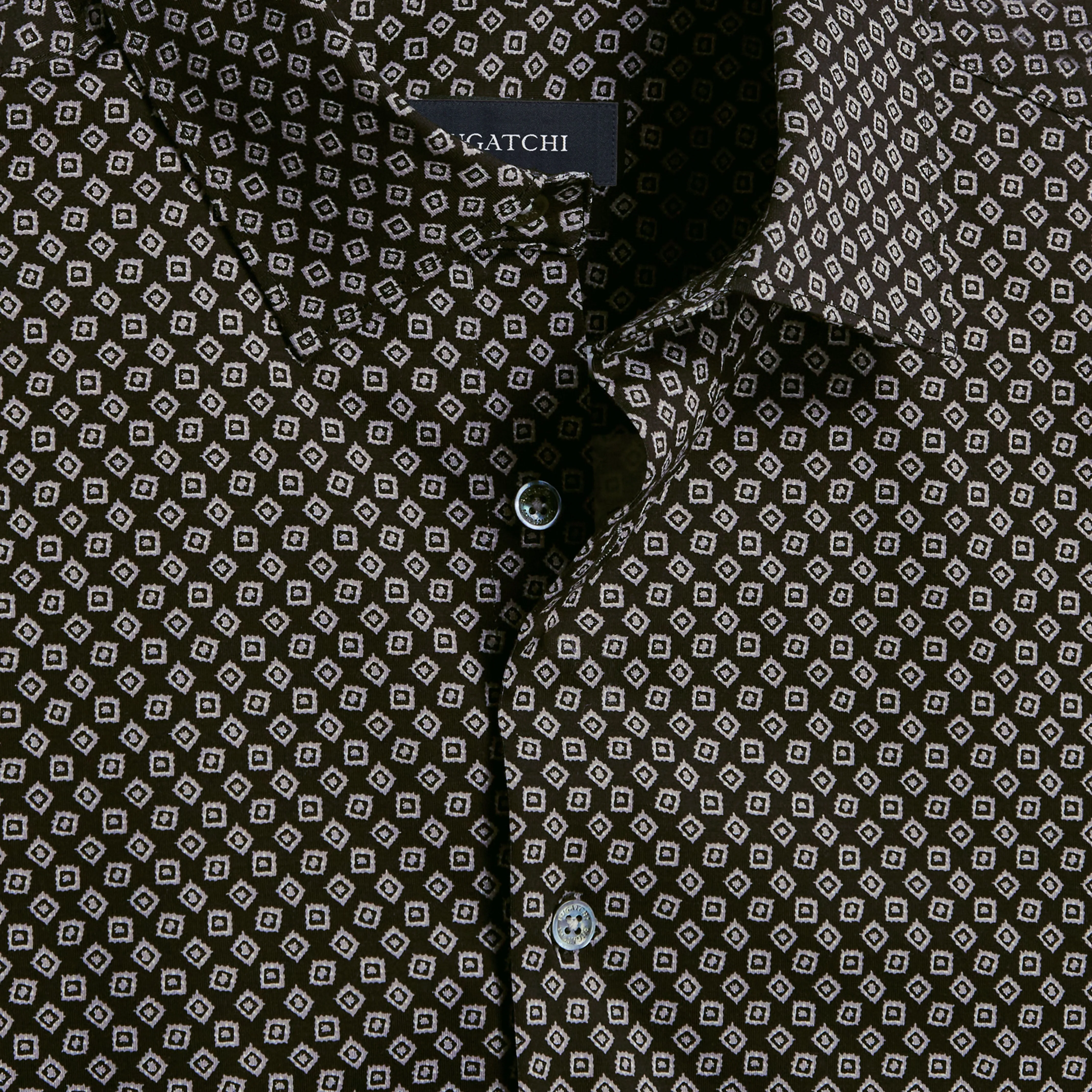 Miles Geometric OoohCotton Short Sleeve Shirt