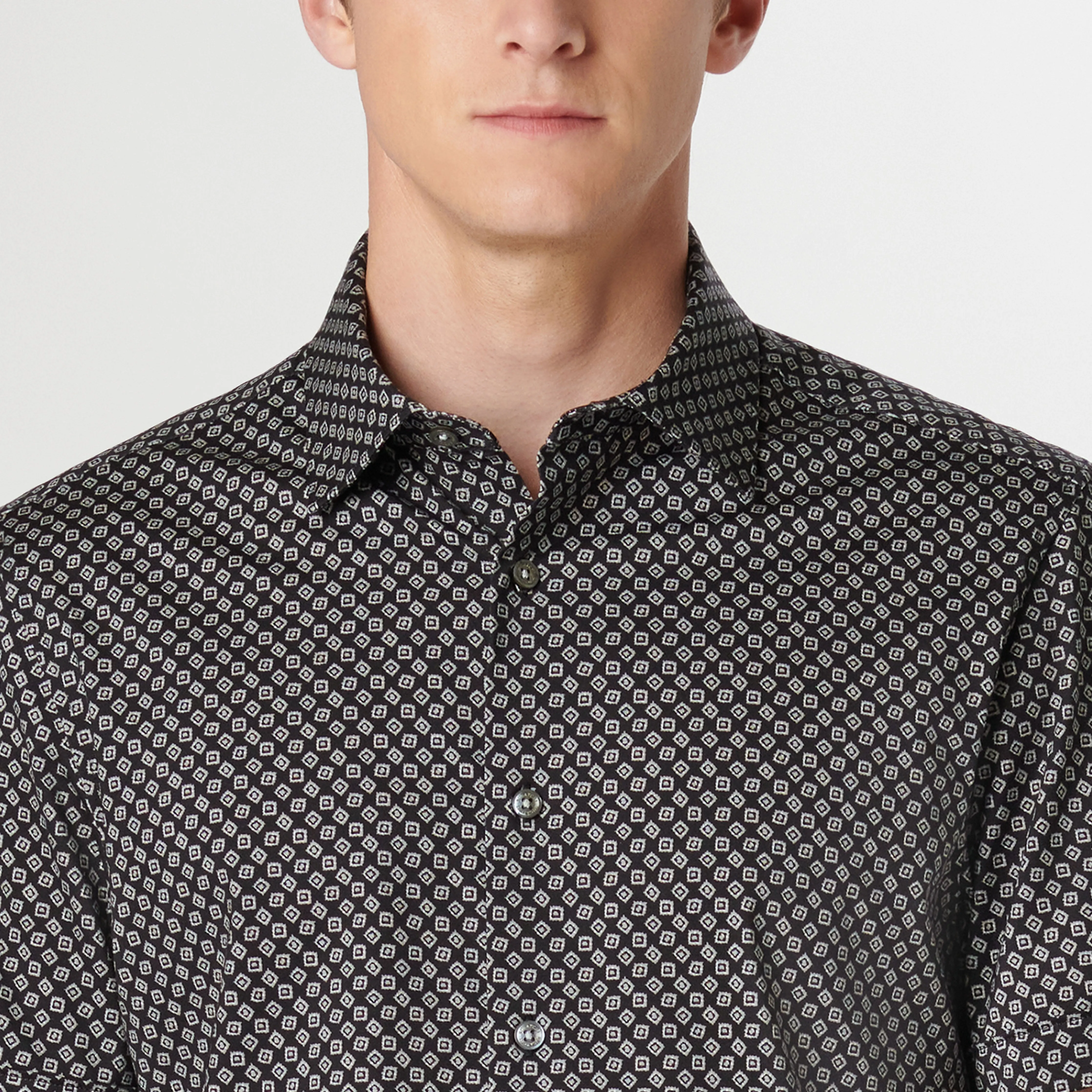 Miles Geometric OoohCotton Short Sleeve Shirt