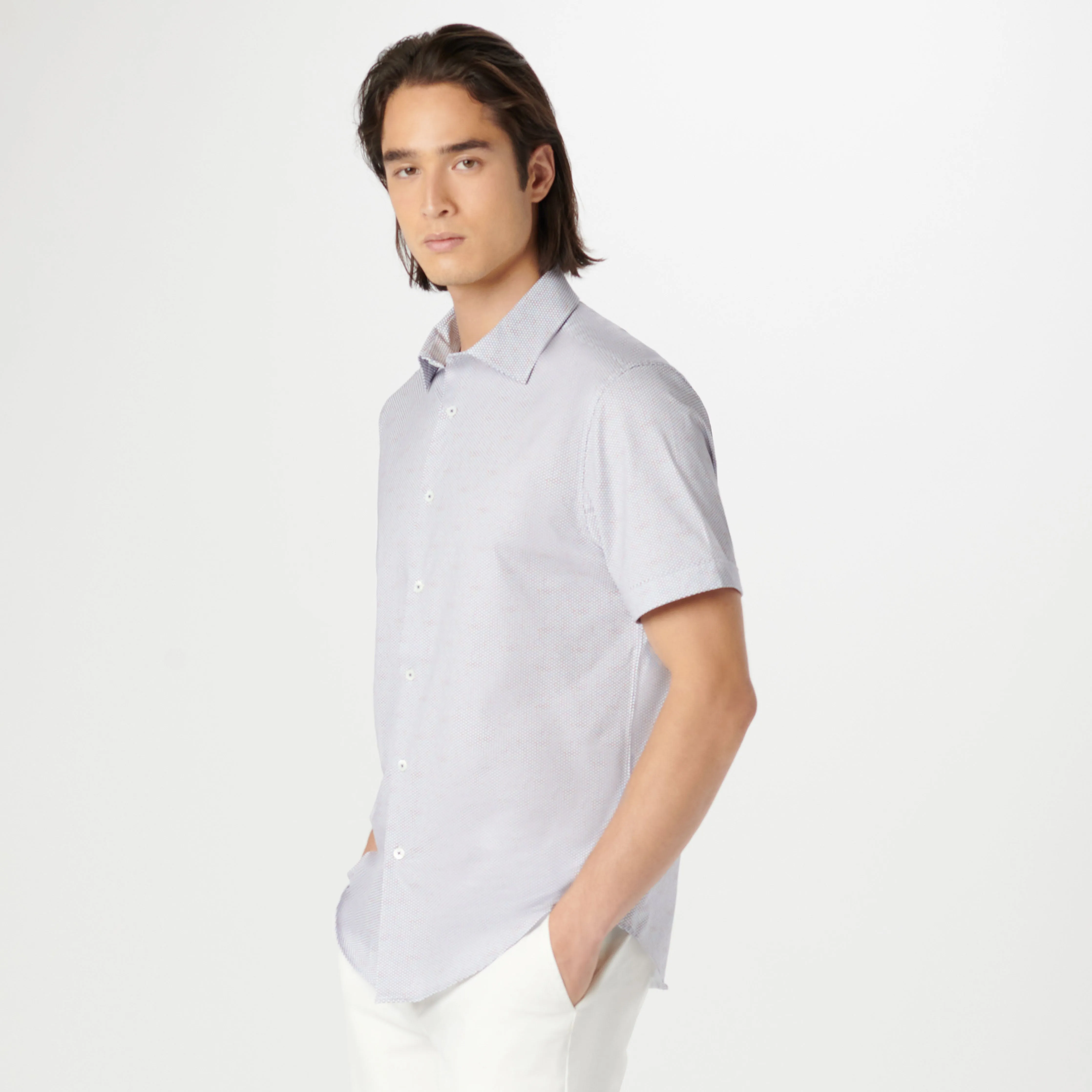 Miles Geometric OoohCotton Short Sleeve Shirt