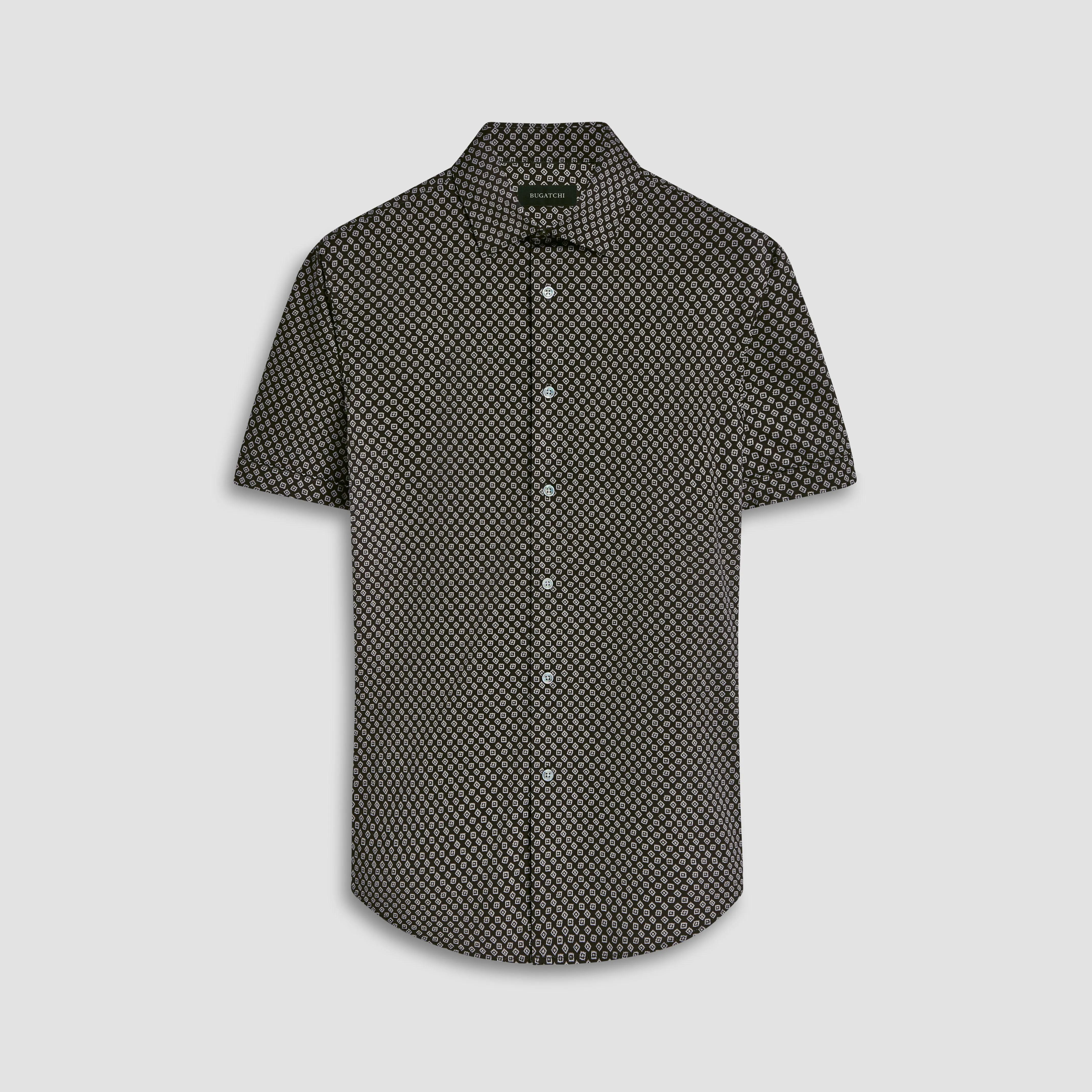 Miles Geometric OoohCotton Short Sleeve Shirt