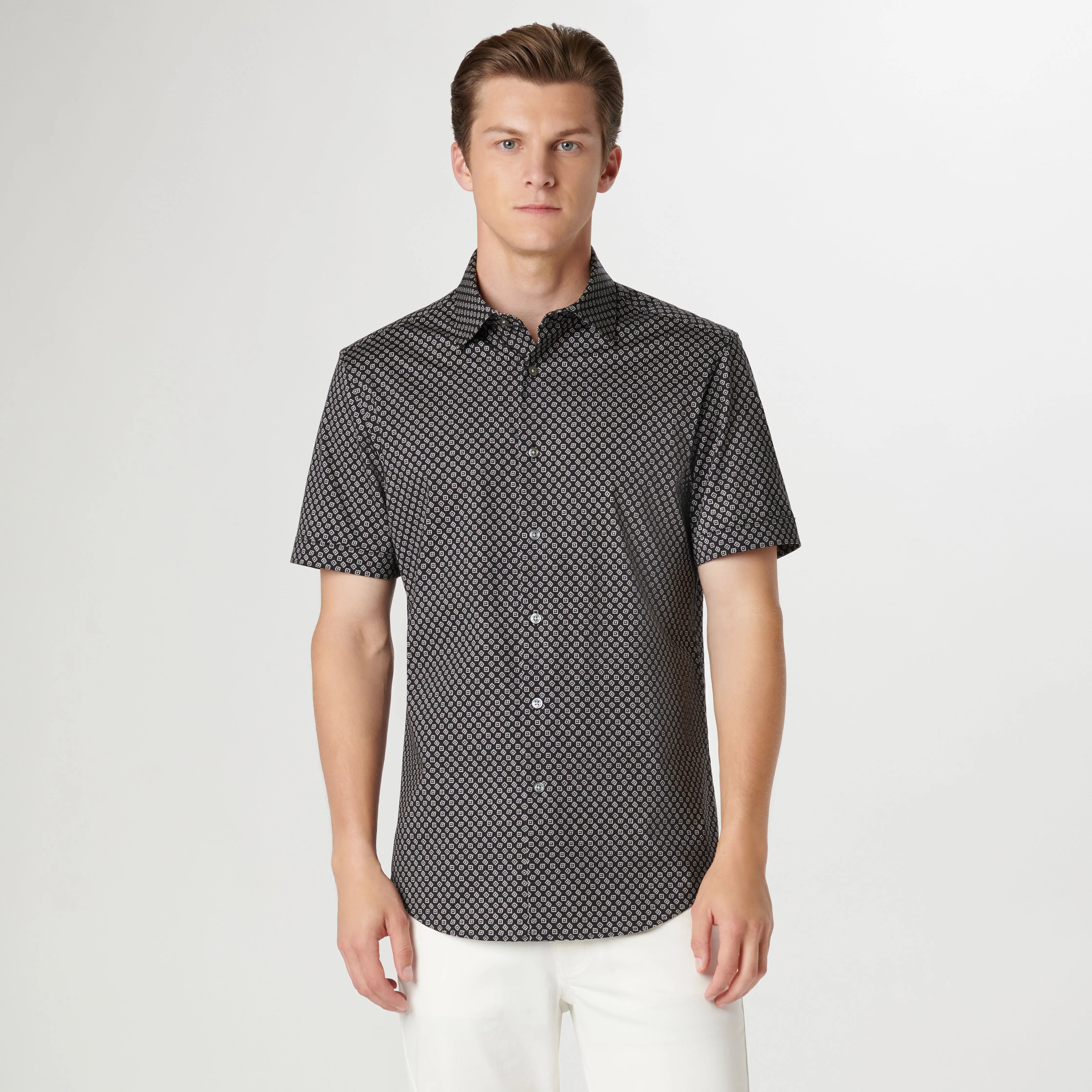 Miles Geometric OoohCotton Short Sleeve Shirt