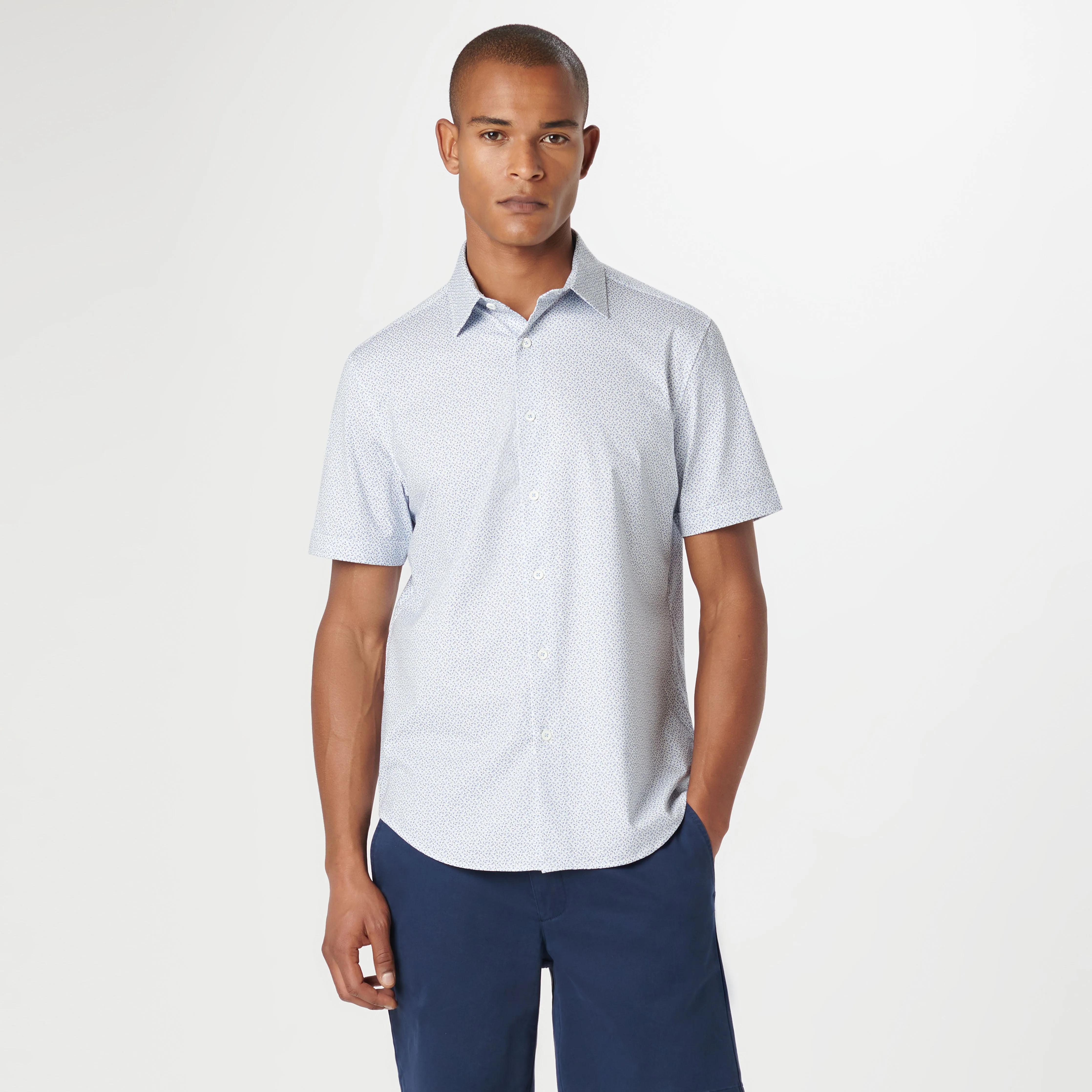 Miles Geometric OoohCotton Short Sleeve Shirt