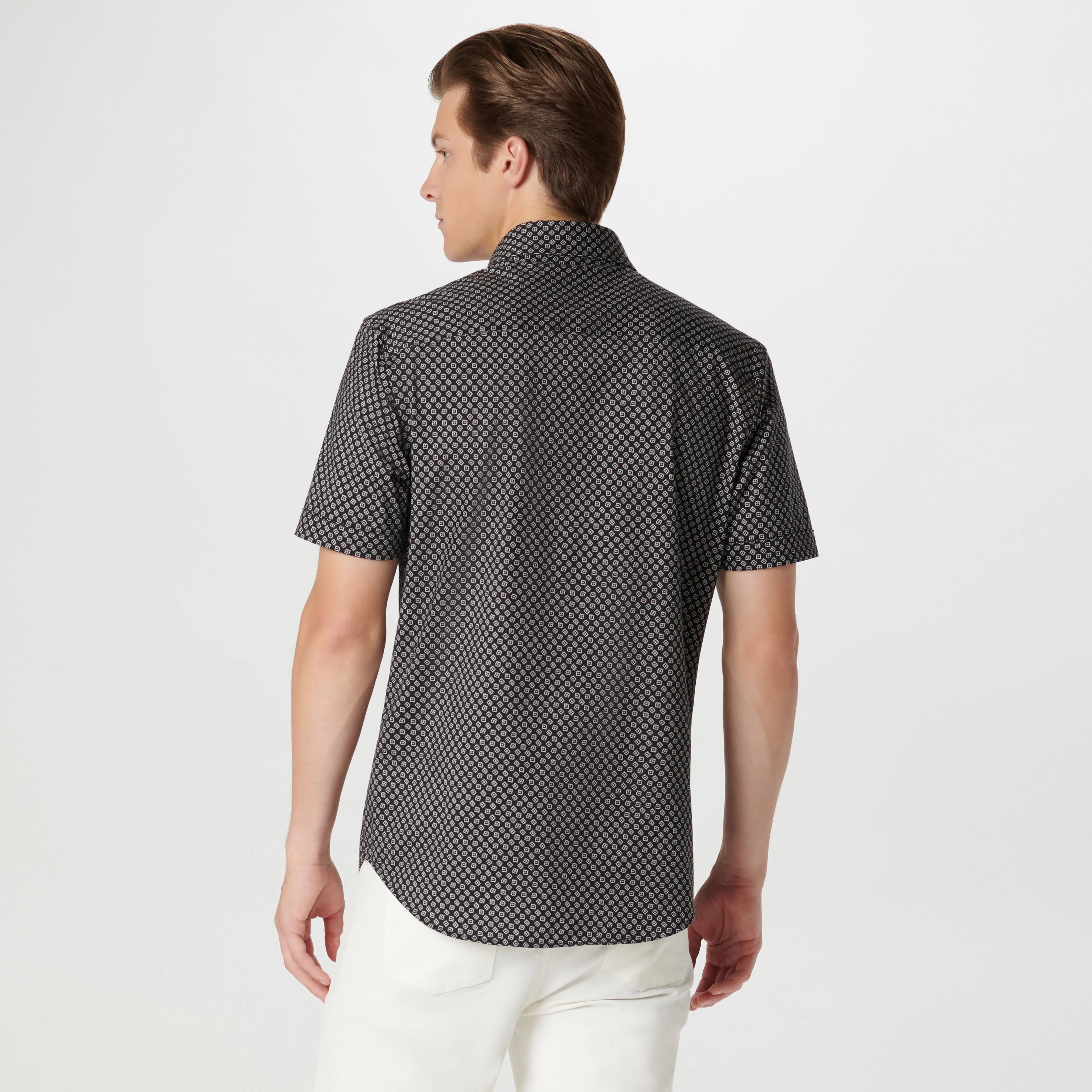 Miles Geometric OoohCotton Short Sleeve Shirt