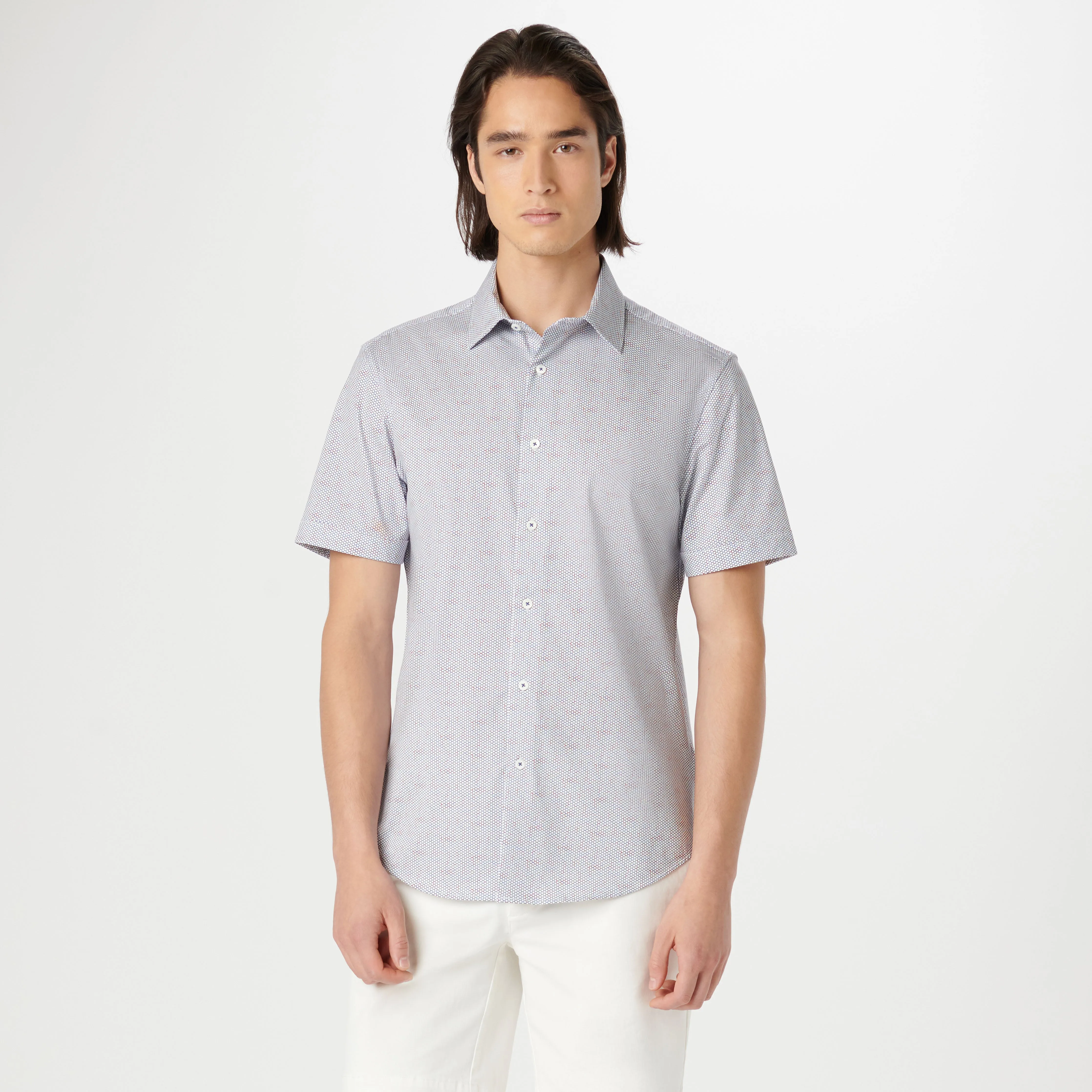 Miles Geometric OoohCotton Short Sleeve Shirt
