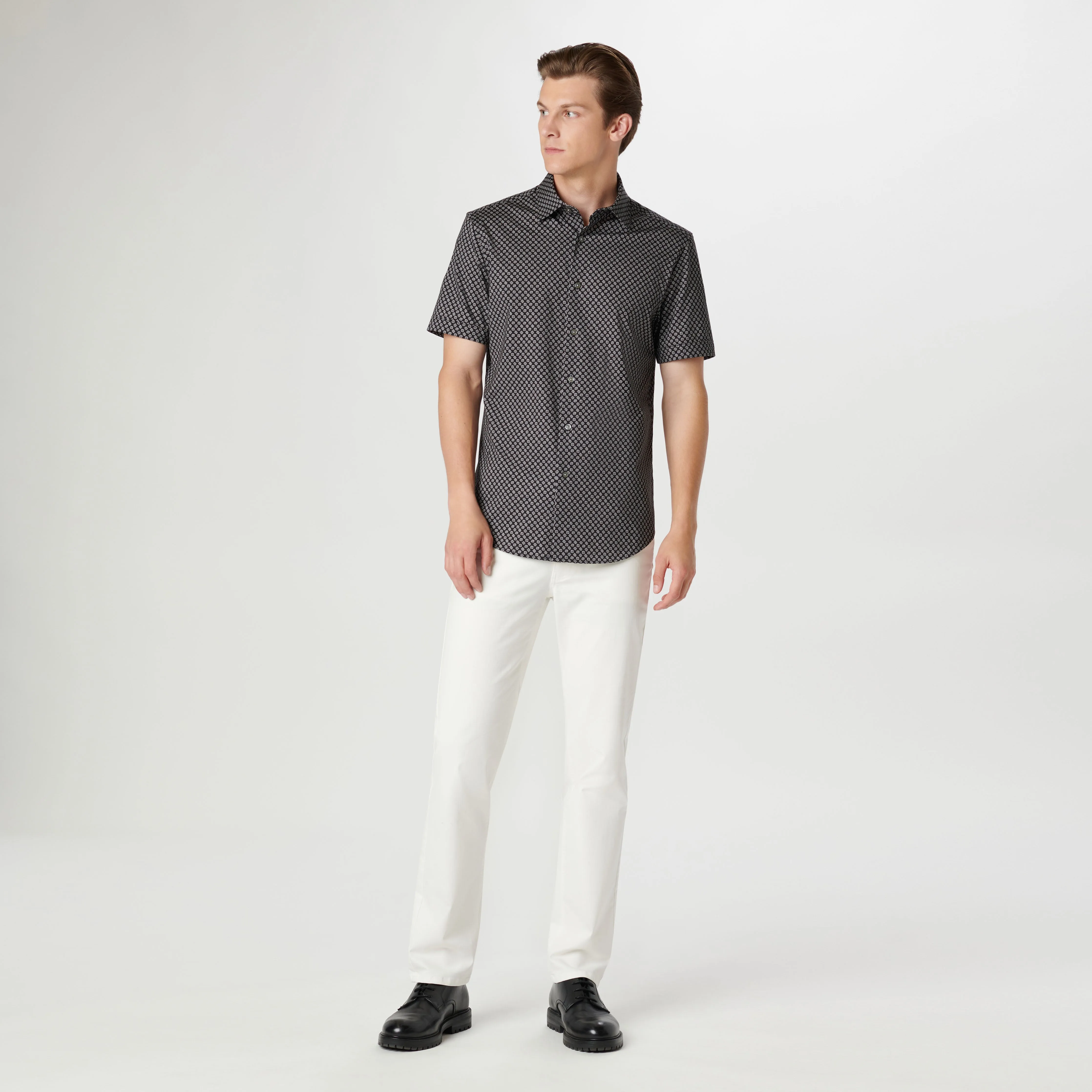 Miles Geometric OoohCotton Short Sleeve Shirt