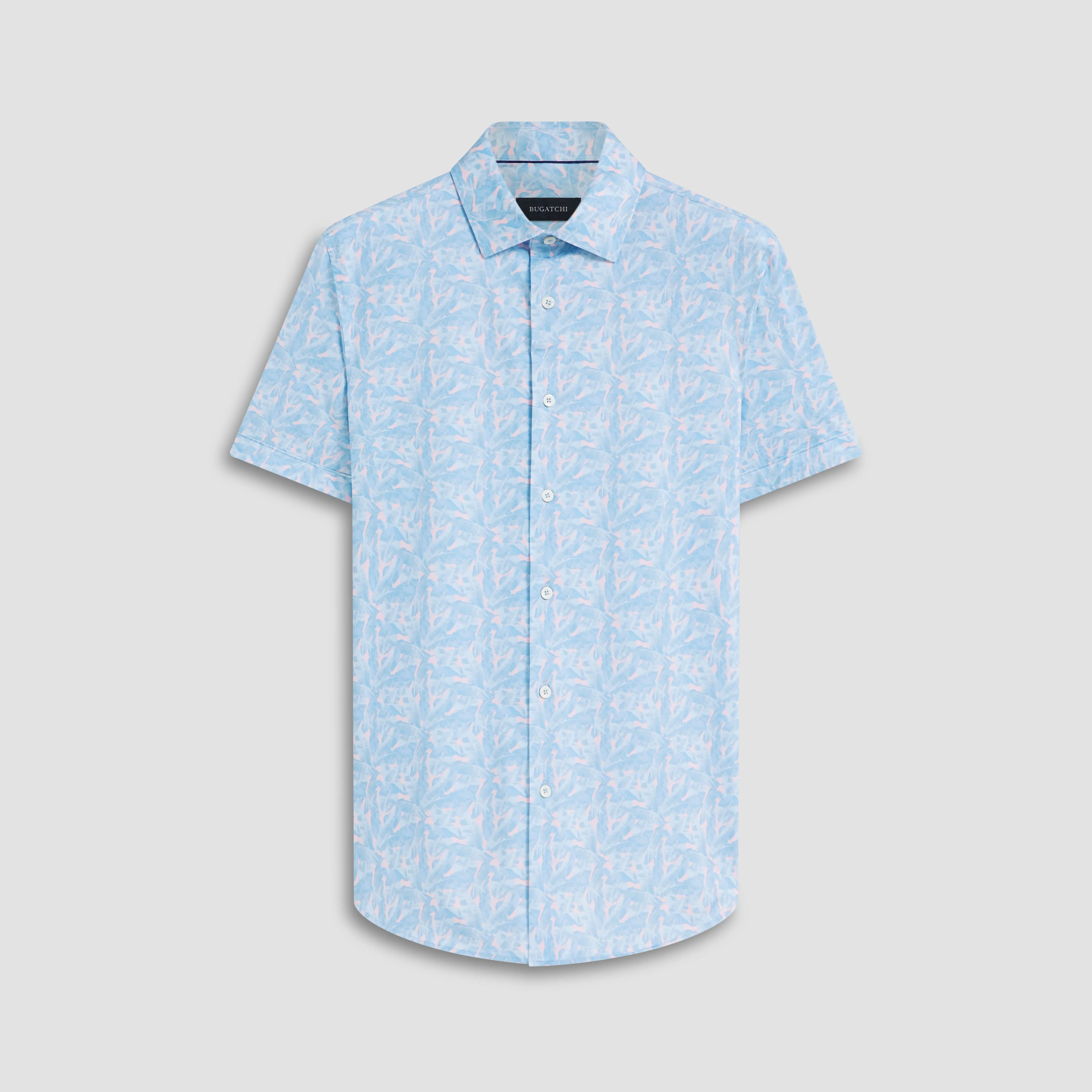 Miles Leaf Print OoohCotton Short Sleeve Shirt