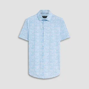 Miles Leaf Print OoohCotton Short Sleeve Shirt