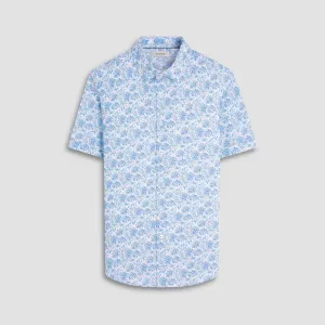 Miles Leaf Print OoohCotton Short -Sleeve Shirt