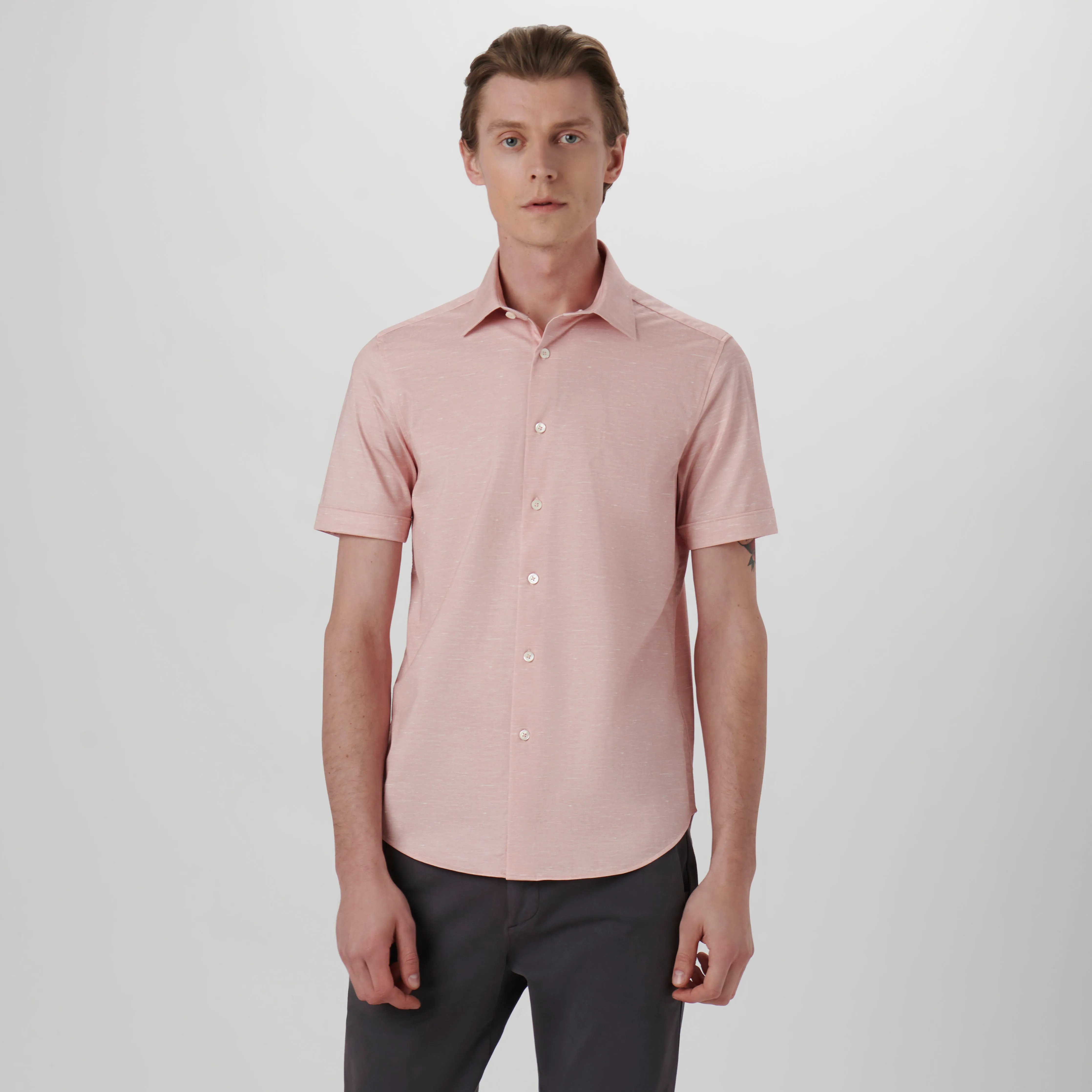 Miles Melange OoohCotton Short Sleeve Shirt
