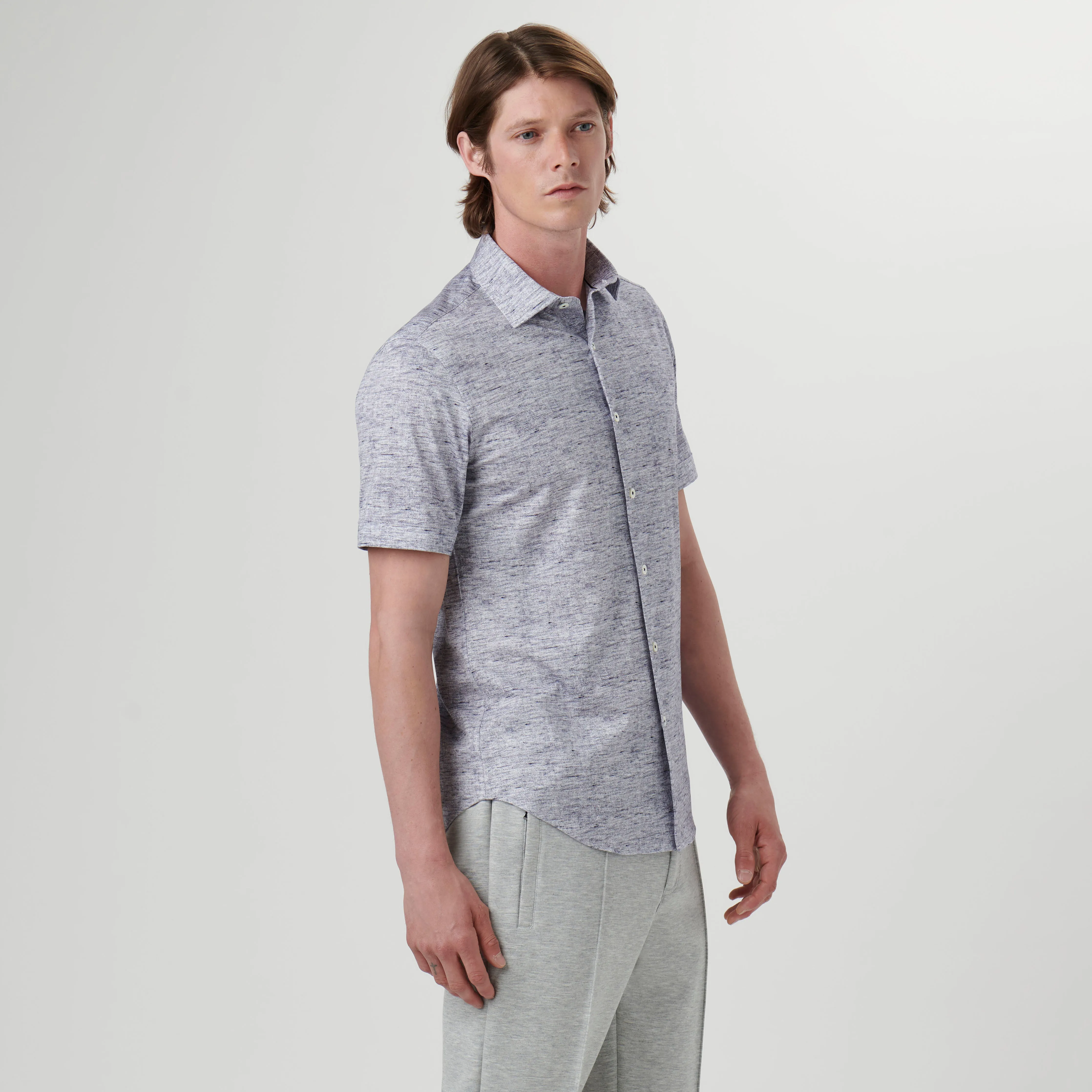 Miles Melange OoohCotton Short Sleeve Shirt