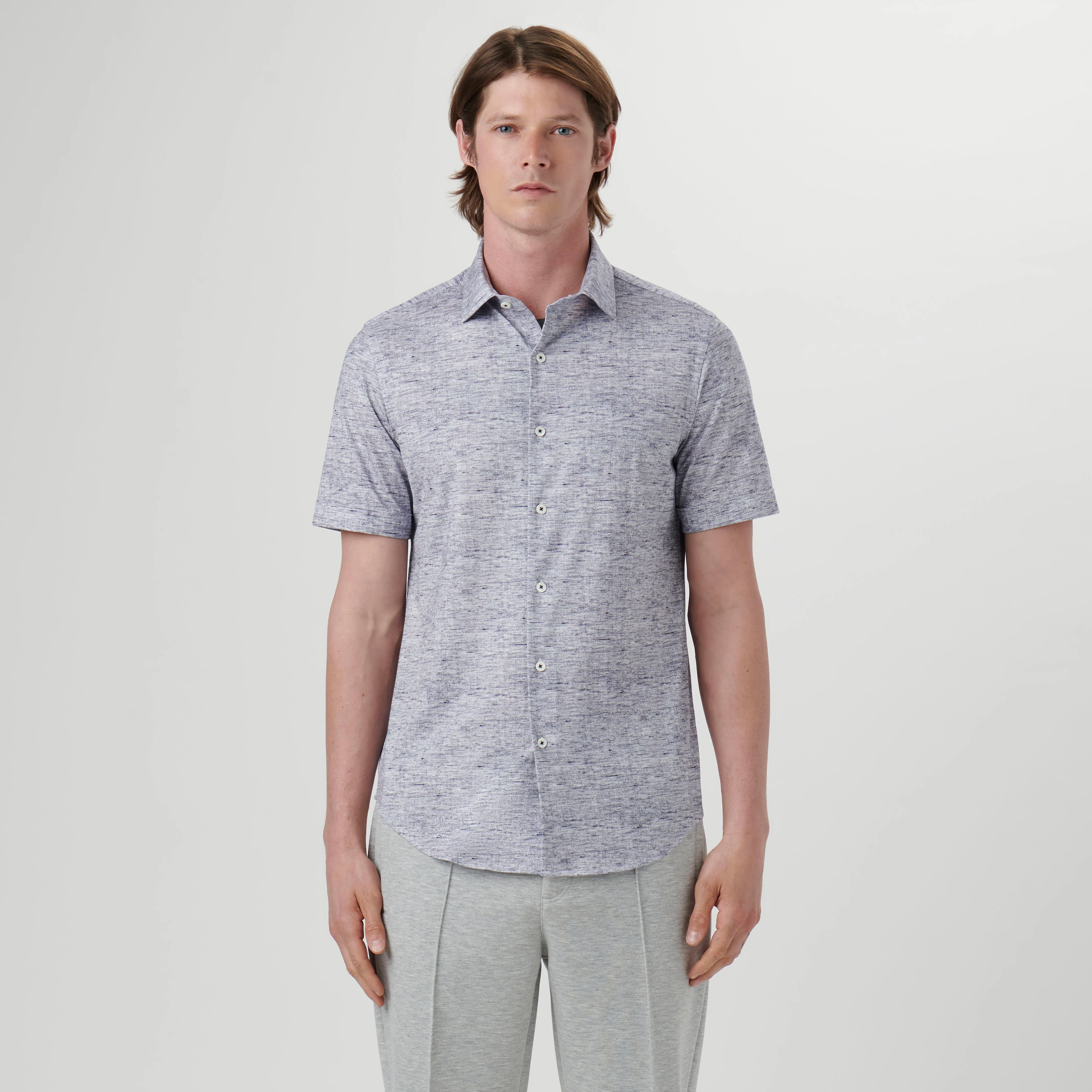 Miles Melange OoohCotton Short Sleeve Shirt
