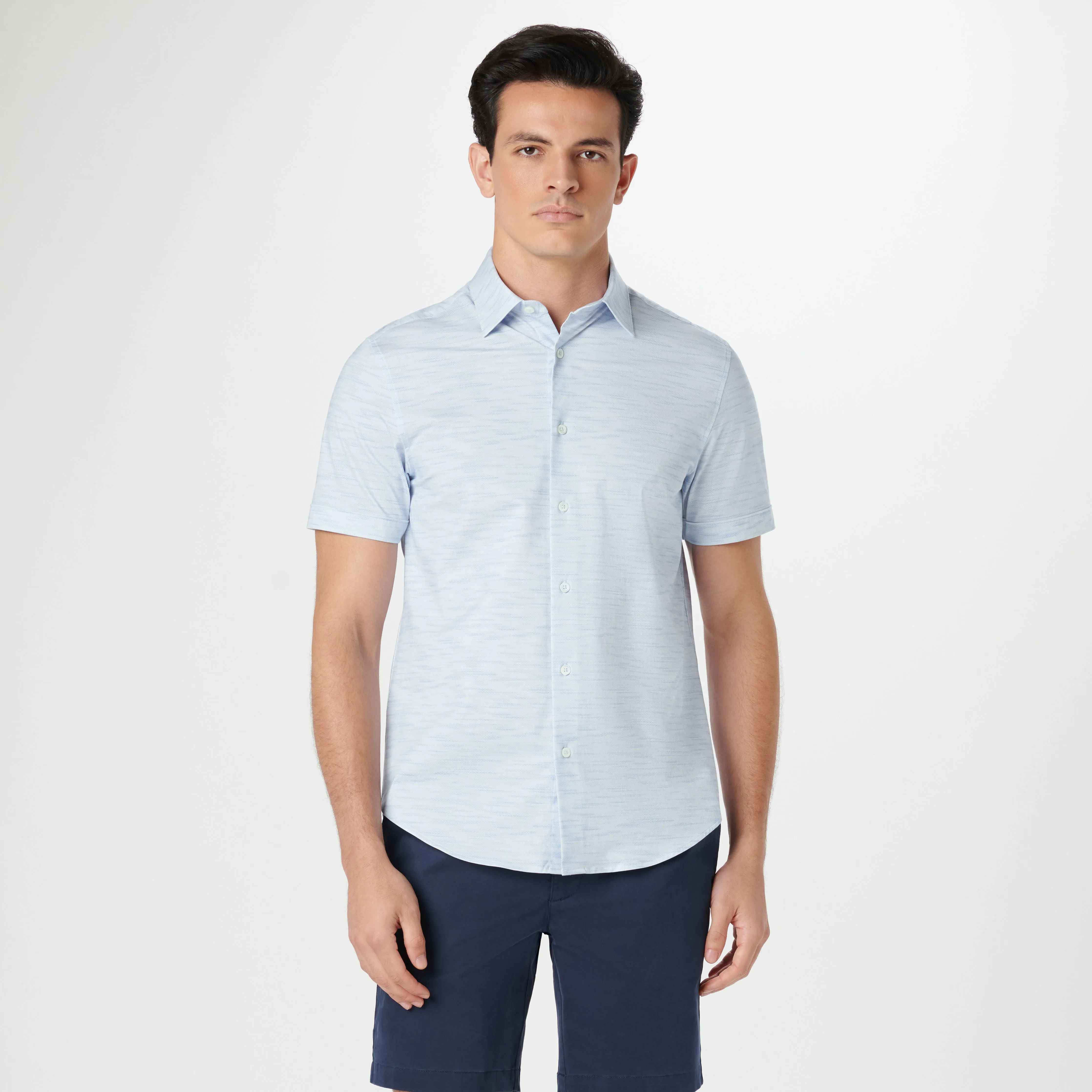 Miles Stitch Print OoohCotton Short Sleeve Shirt