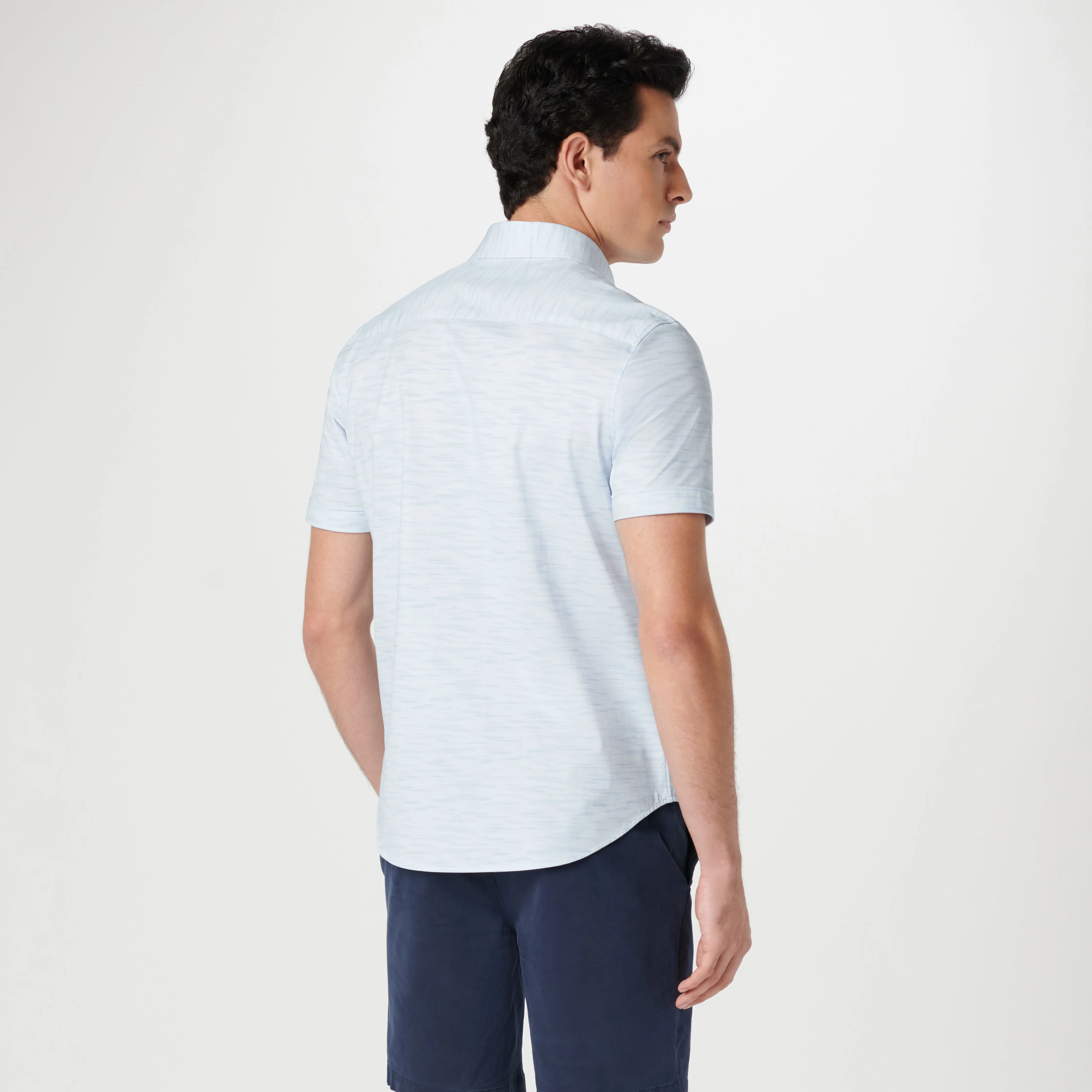 Miles Stitch Print OoohCotton Short Sleeve Shirt