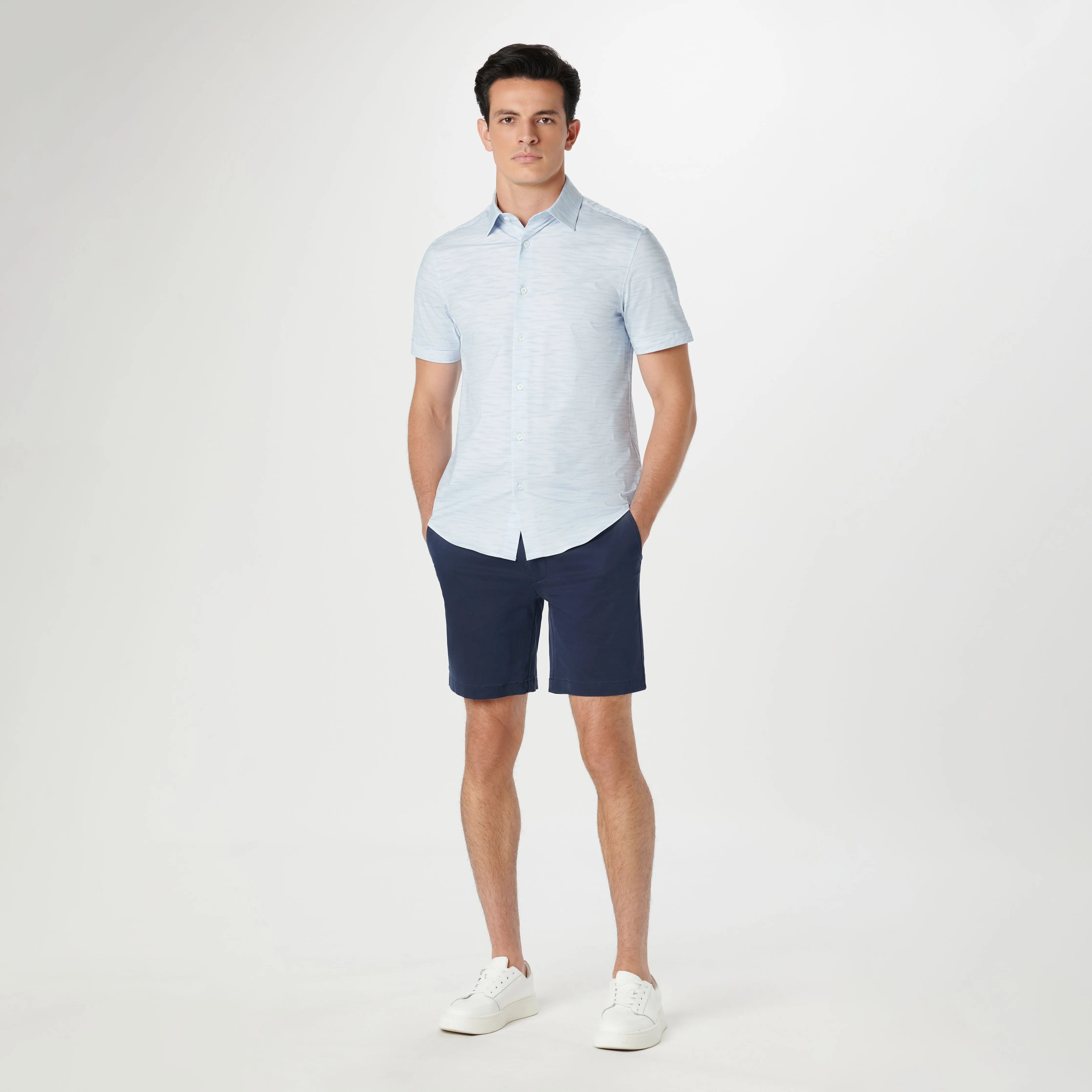 Miles Stitch Print OoohCotton Short Sleeve Shirt